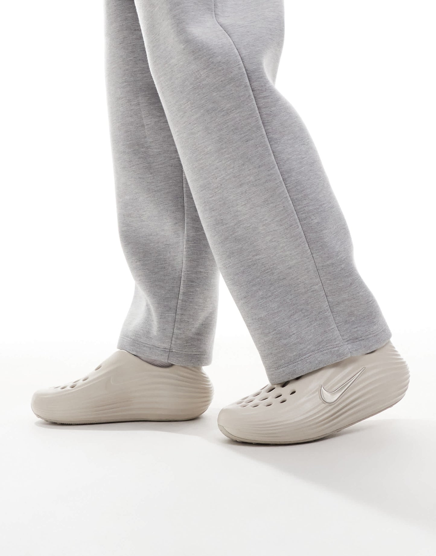 Nike Reactx sliders in off white