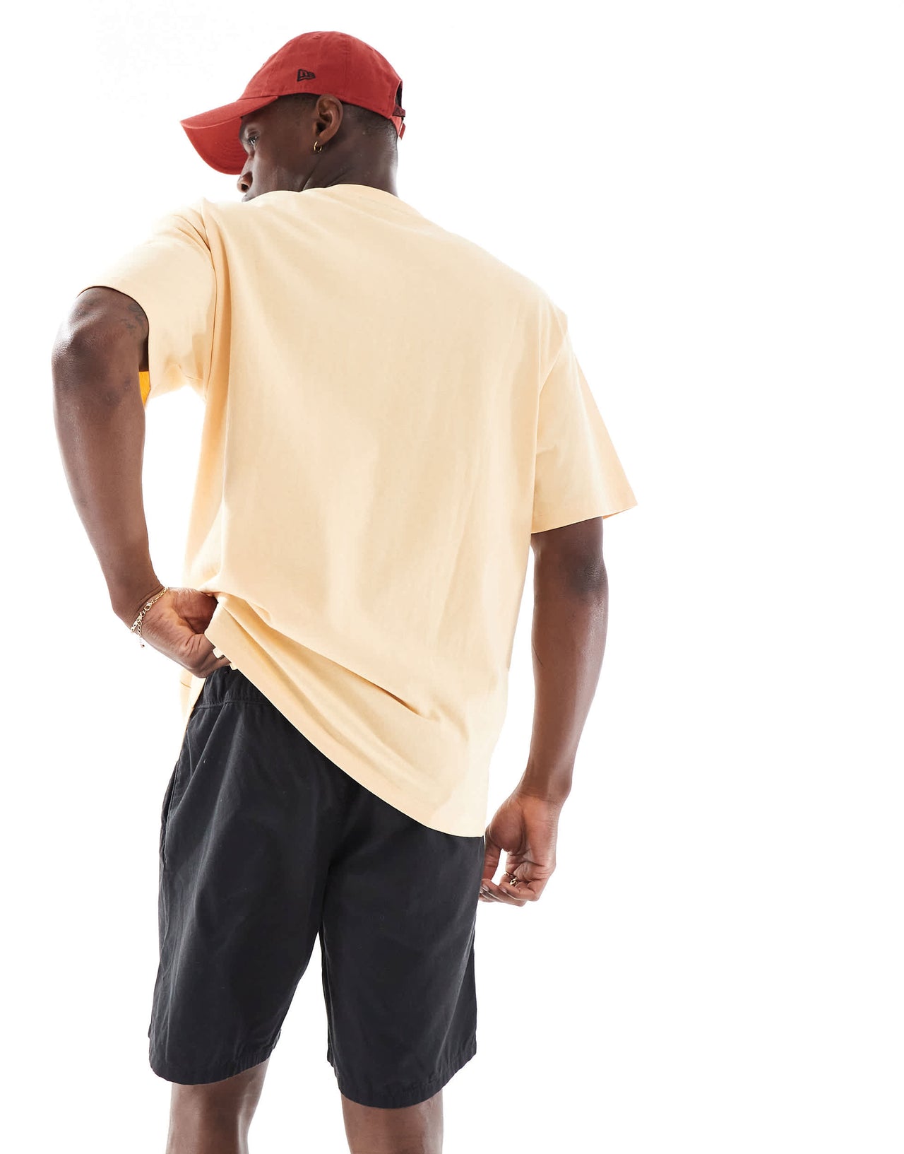 Jack & Jones drawstring chino short in black