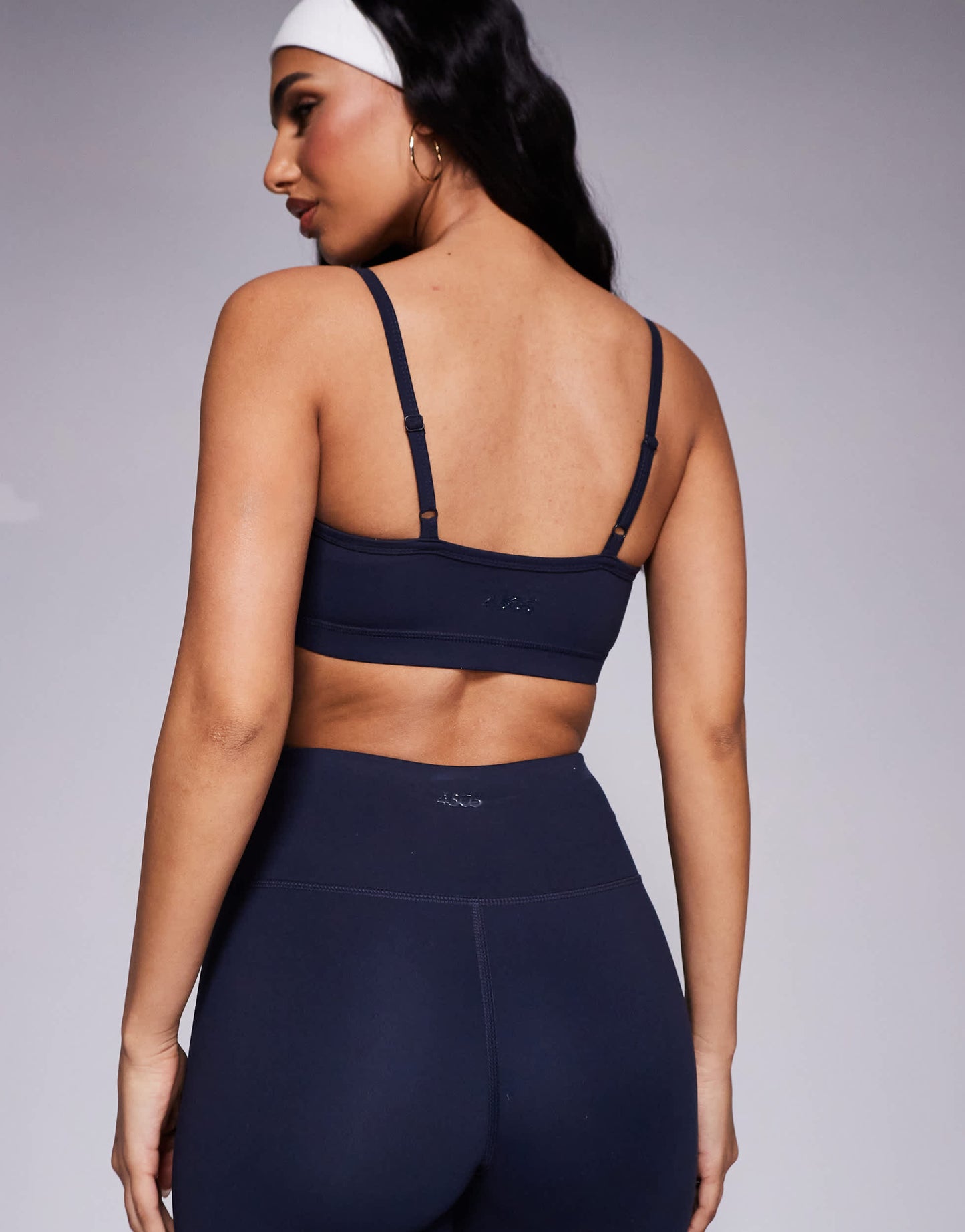 4505 Icon soft touch light support sports bra with adjustable straps in midnight navy