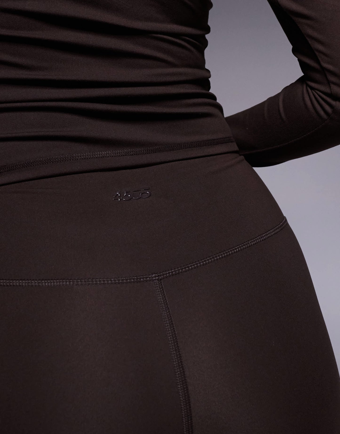 4505 Icon soft touch high waist slim kick yoga legging in chocolate