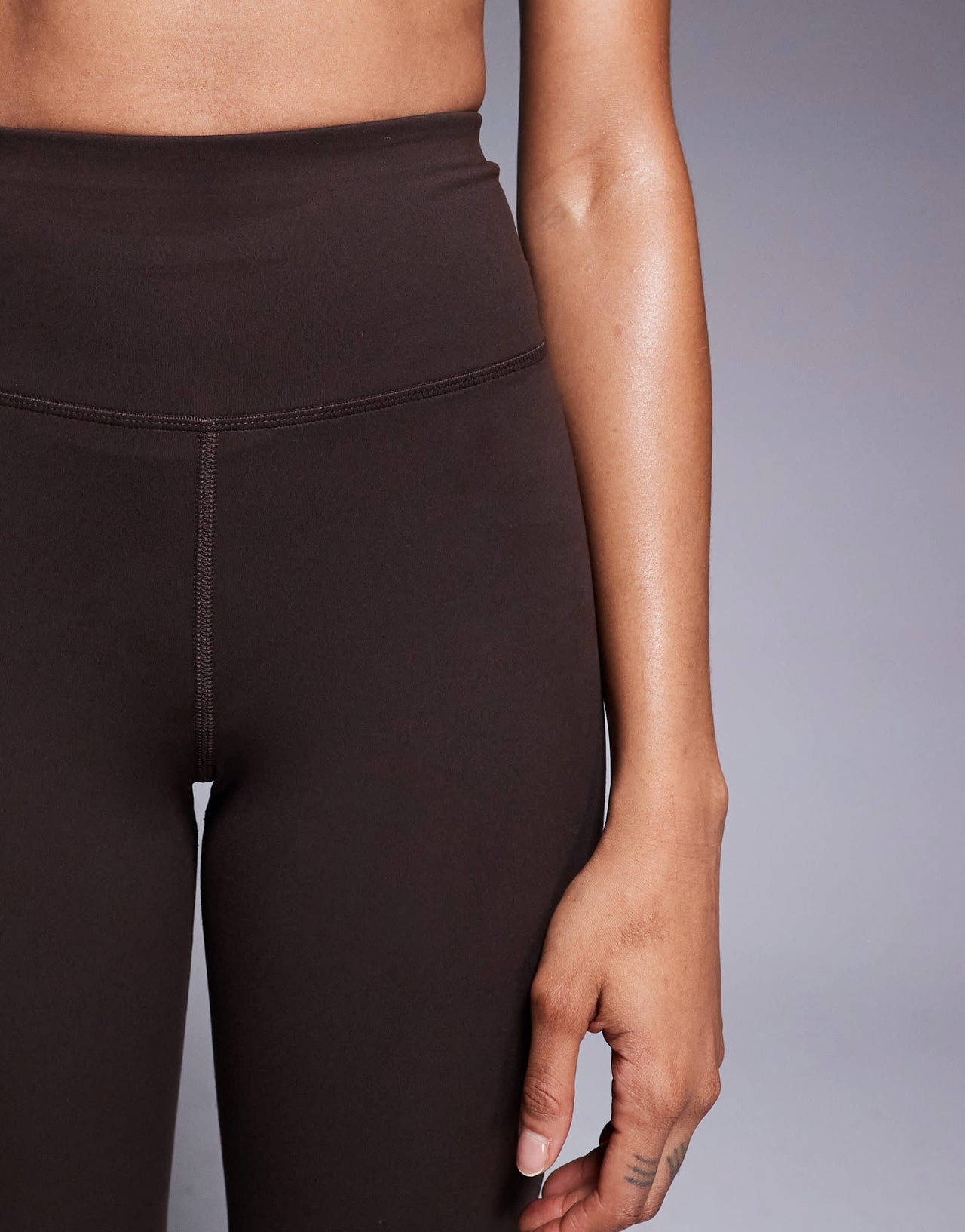 4505 Tall Icon soft touch high waist slim kick yoga legging in chocolate