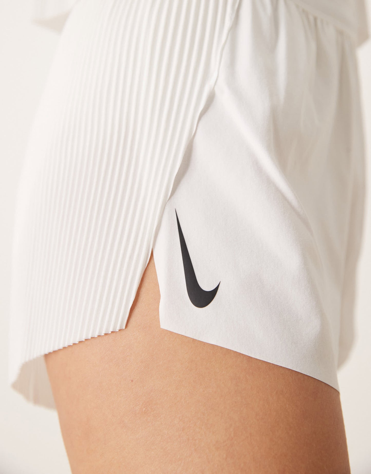 Nike Running Aeroswift Dri-FIT plisse mid rise shorts in white - WHITE