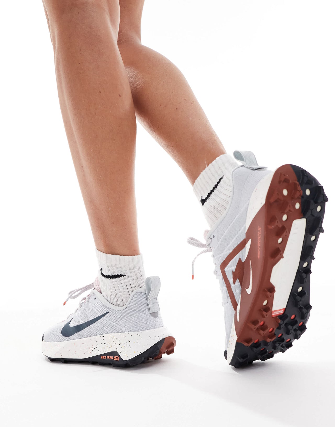 Nike Running ReactX Wildhorse trainers in grey and white