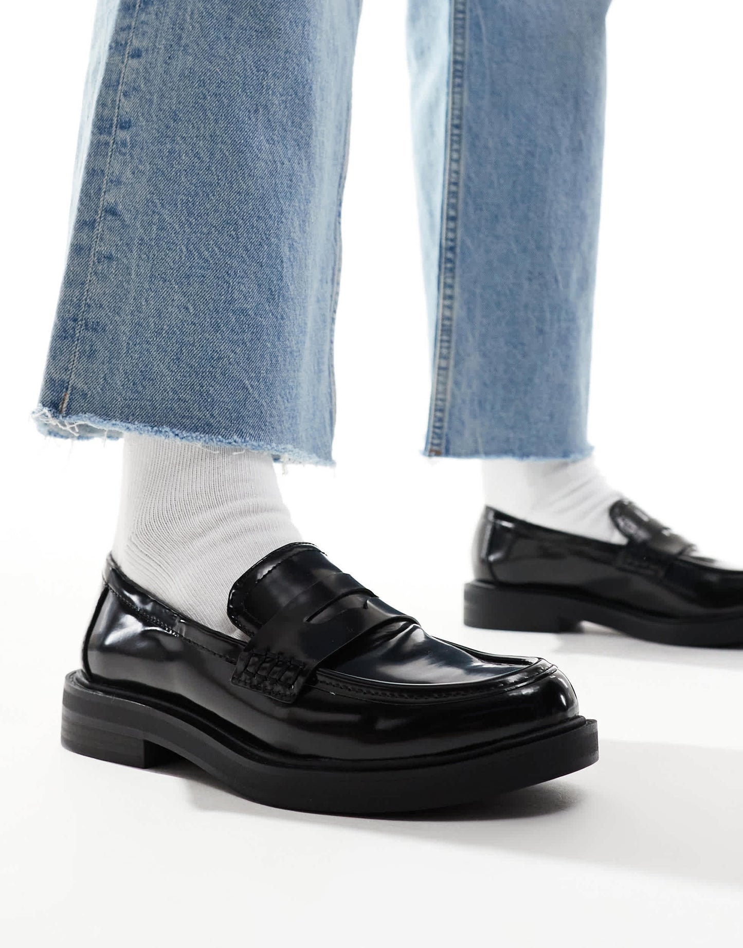 Pull&Bear loafers in black