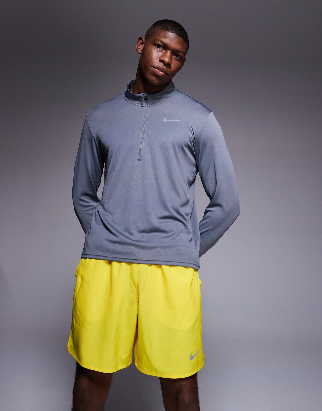 Nike Running Challenger Dri-FIT 7 inch shorts in yellow