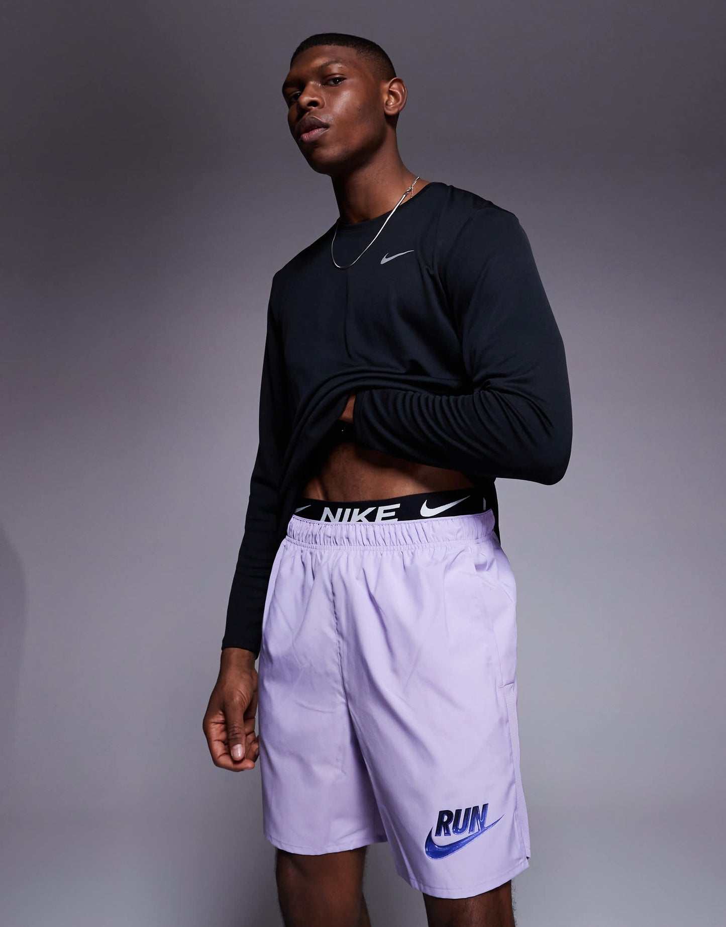 Nike Running Run Energy Challenger Dri-FIT 7 inch shorts in purple