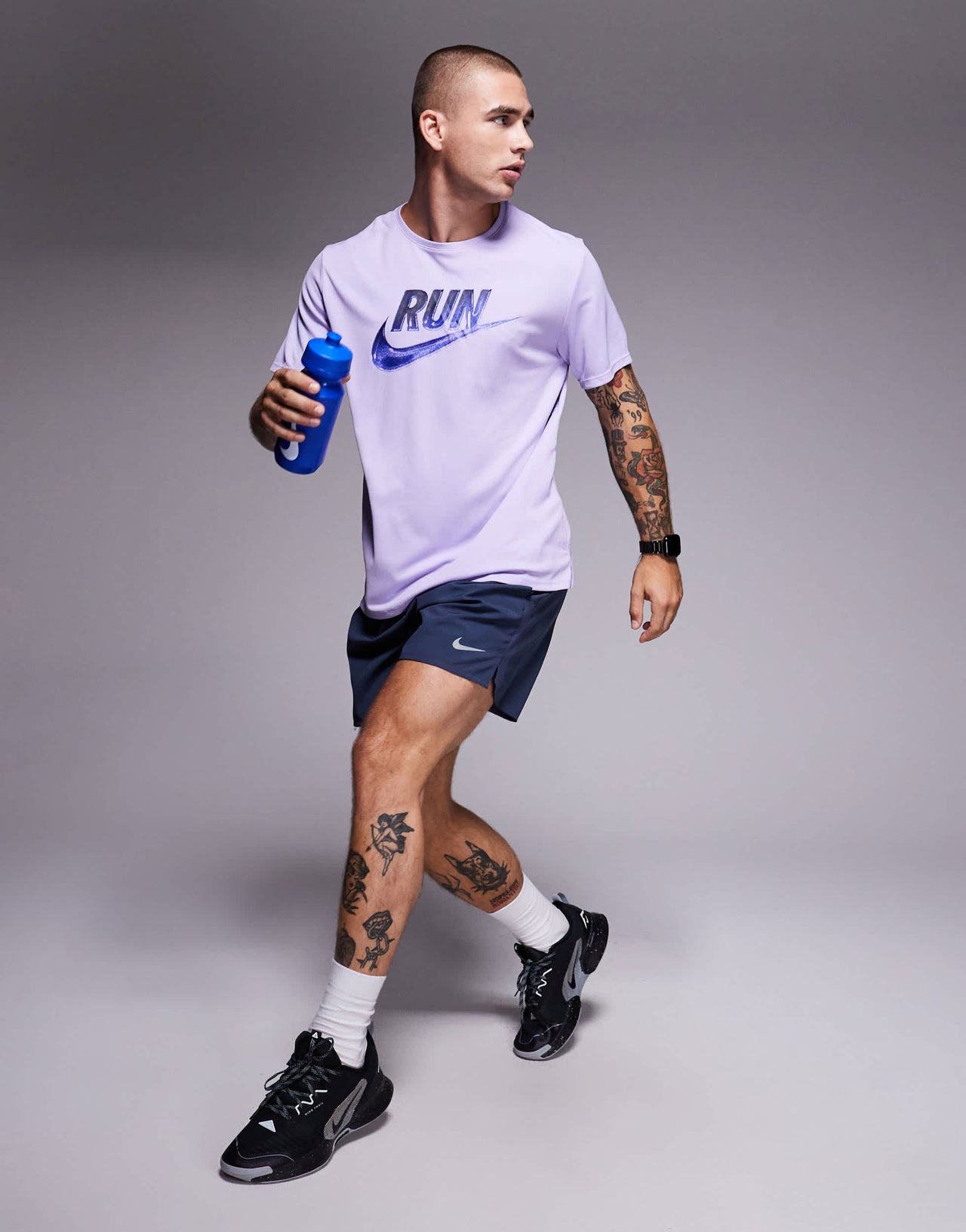 Nike Running Miler Run Energy Dri-FIT t-shirt in lilac