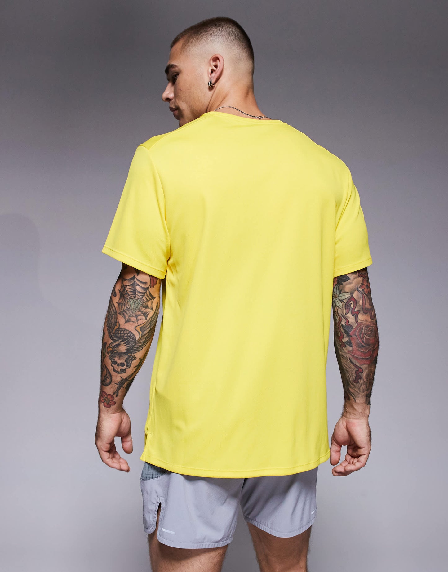 Nike Running Miler Run Energy t-shirt in yellow