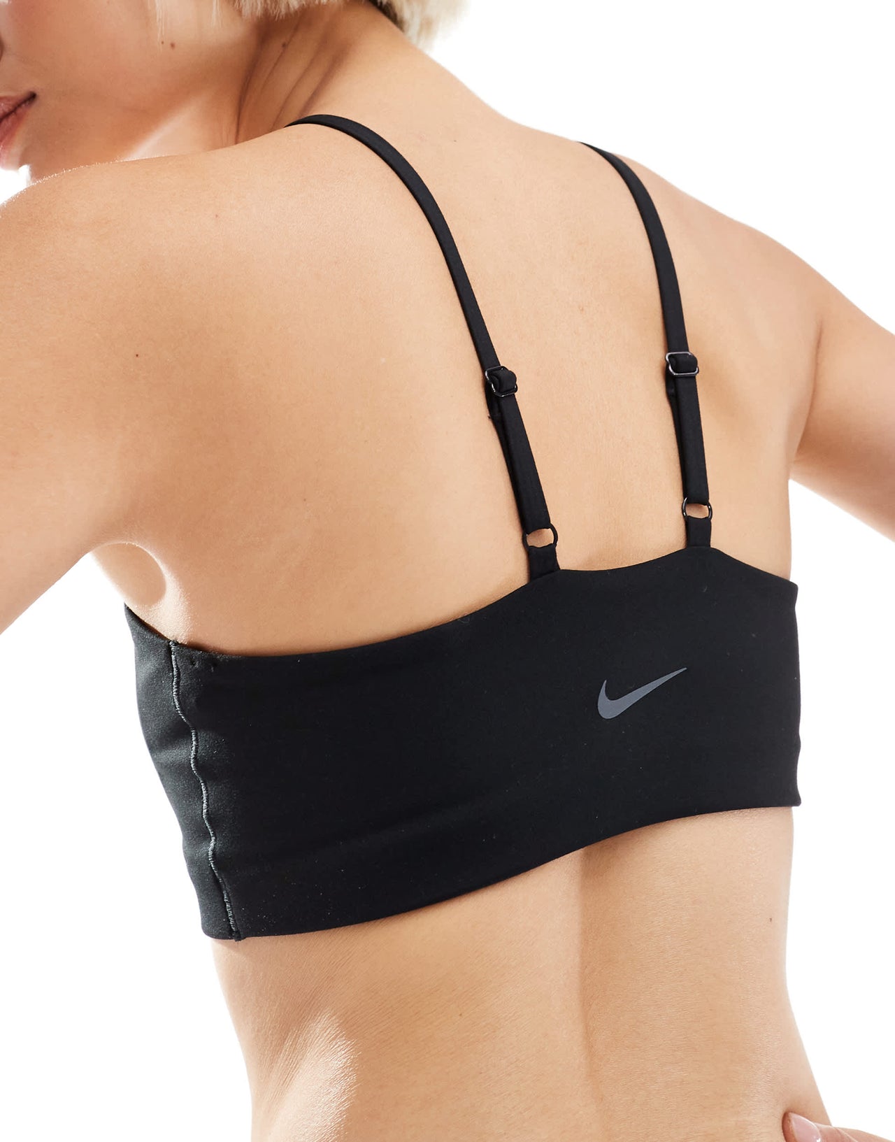 Nike One Training key hole light support sports bra in black