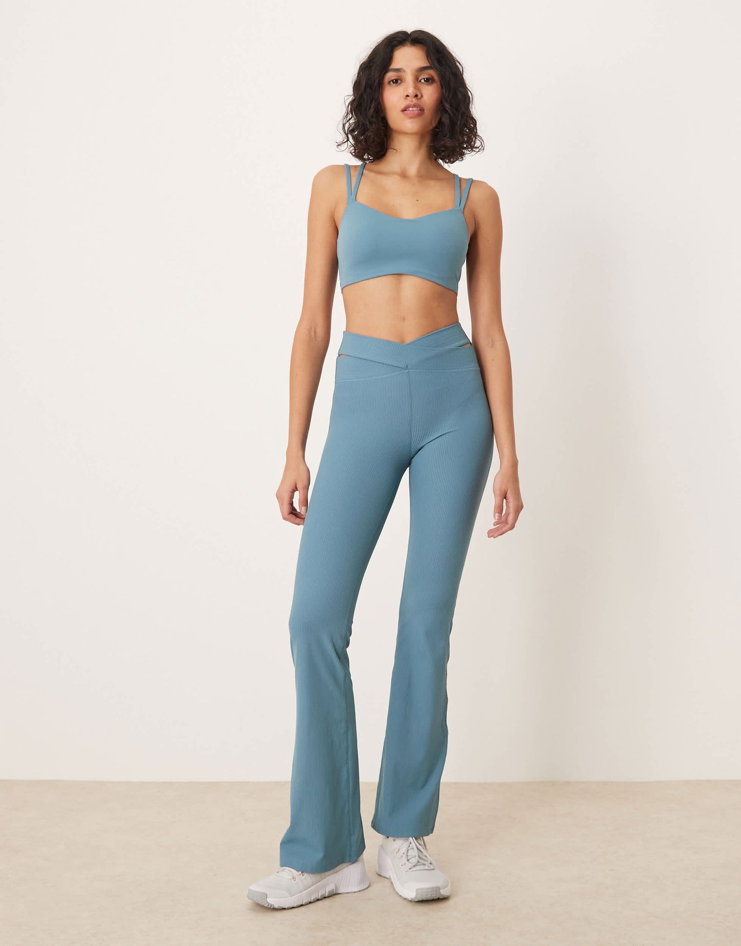 Nike Training Zenvy Dri-FIT soft touch Alate light support sports bra in blue