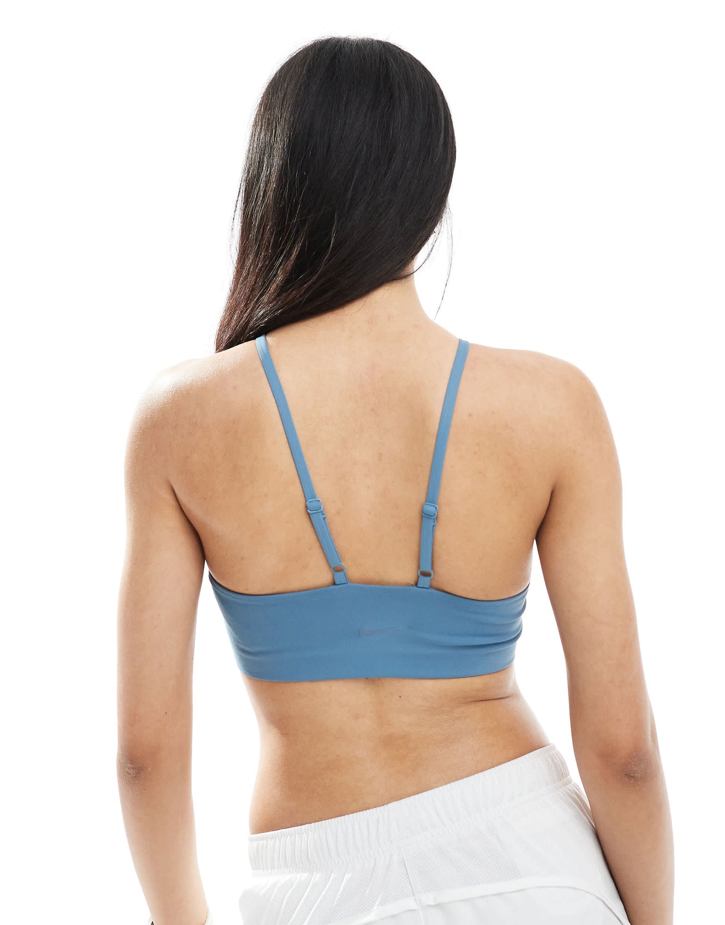 Nike One Training key hole light support sports bra in blue