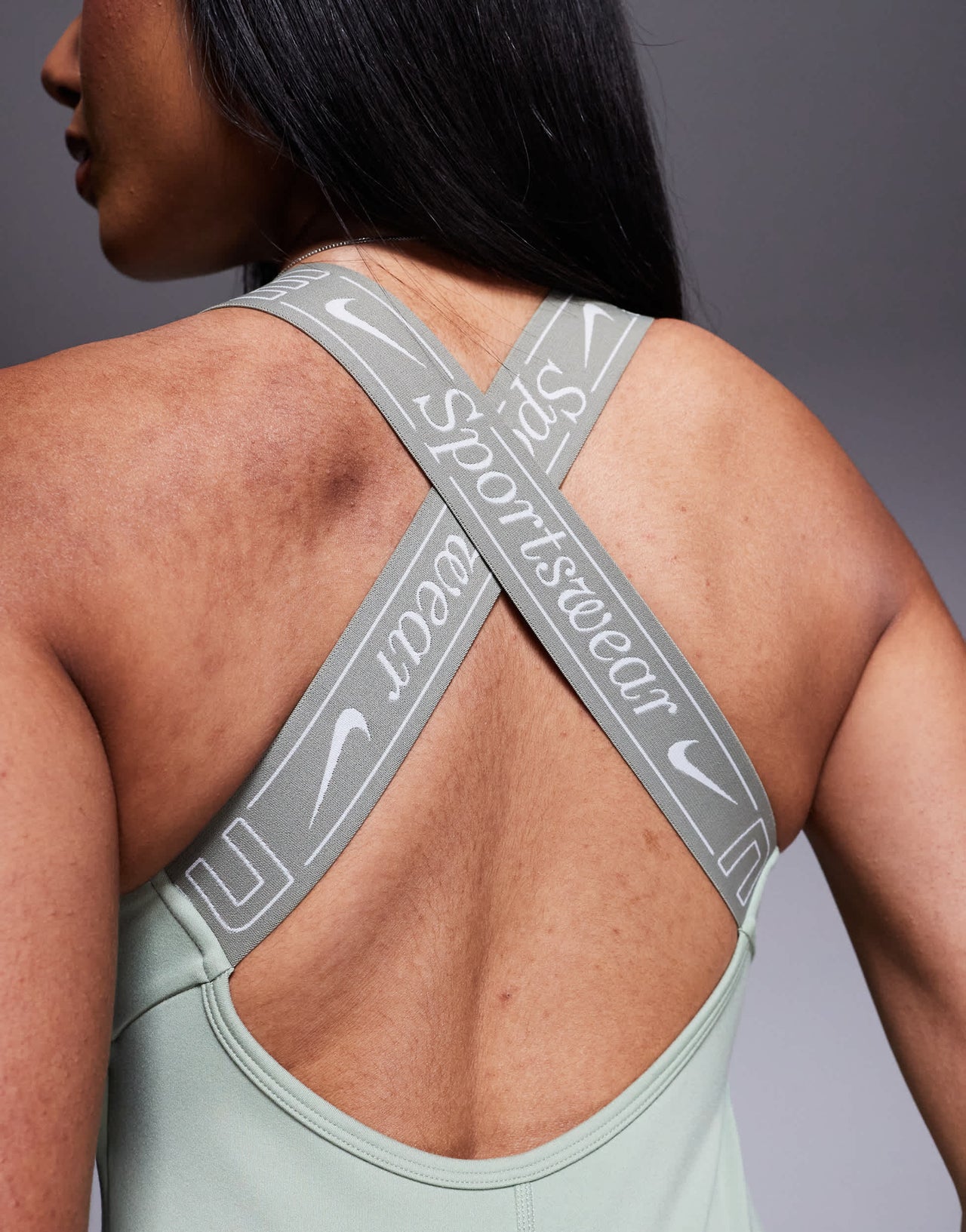 Nike Pro Training Gym Life Swoosh unitard in khaki
