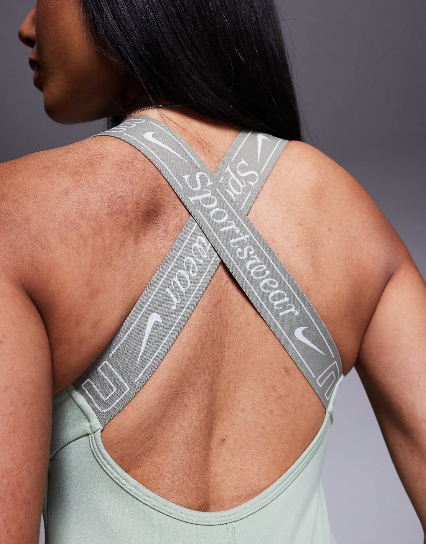 Nike Pro Training Gym Life Swoosh unitard in khaki