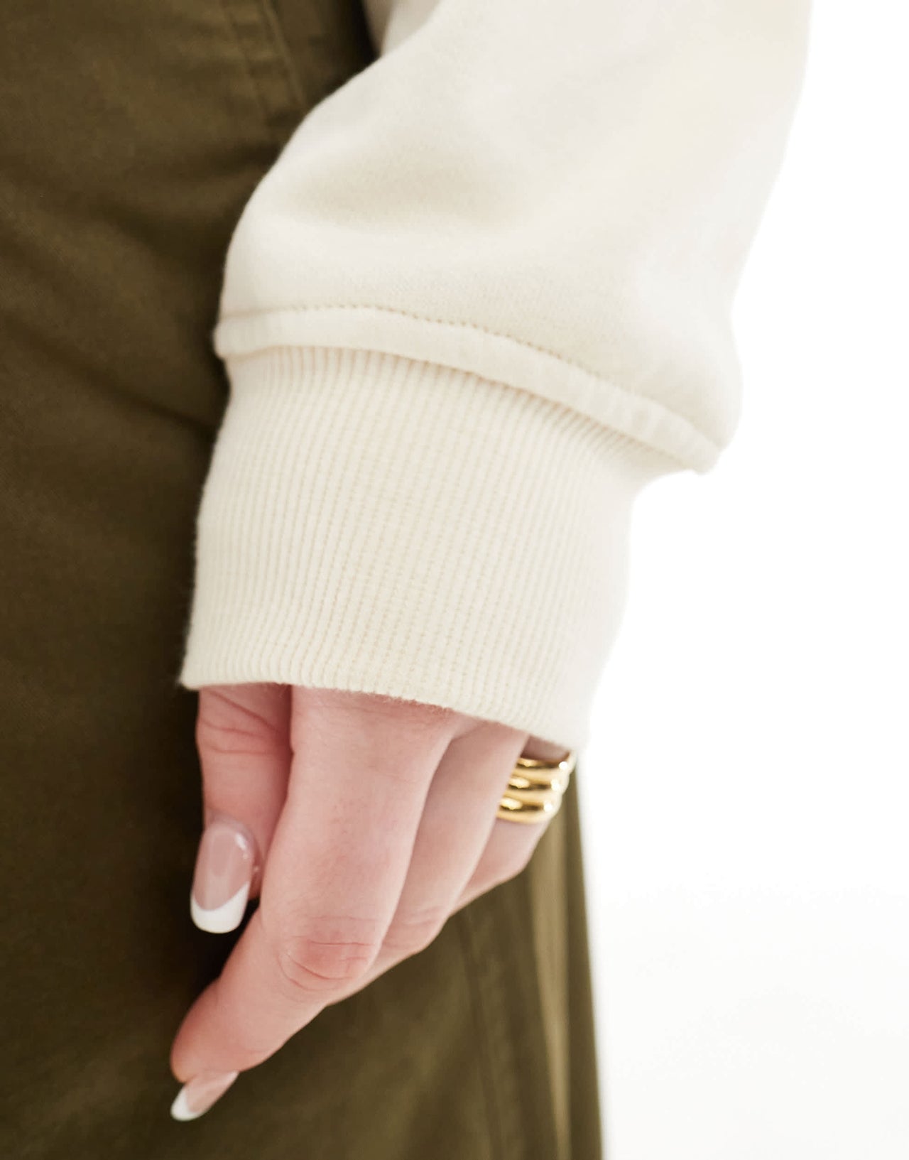 ONLY hoodie in cream
