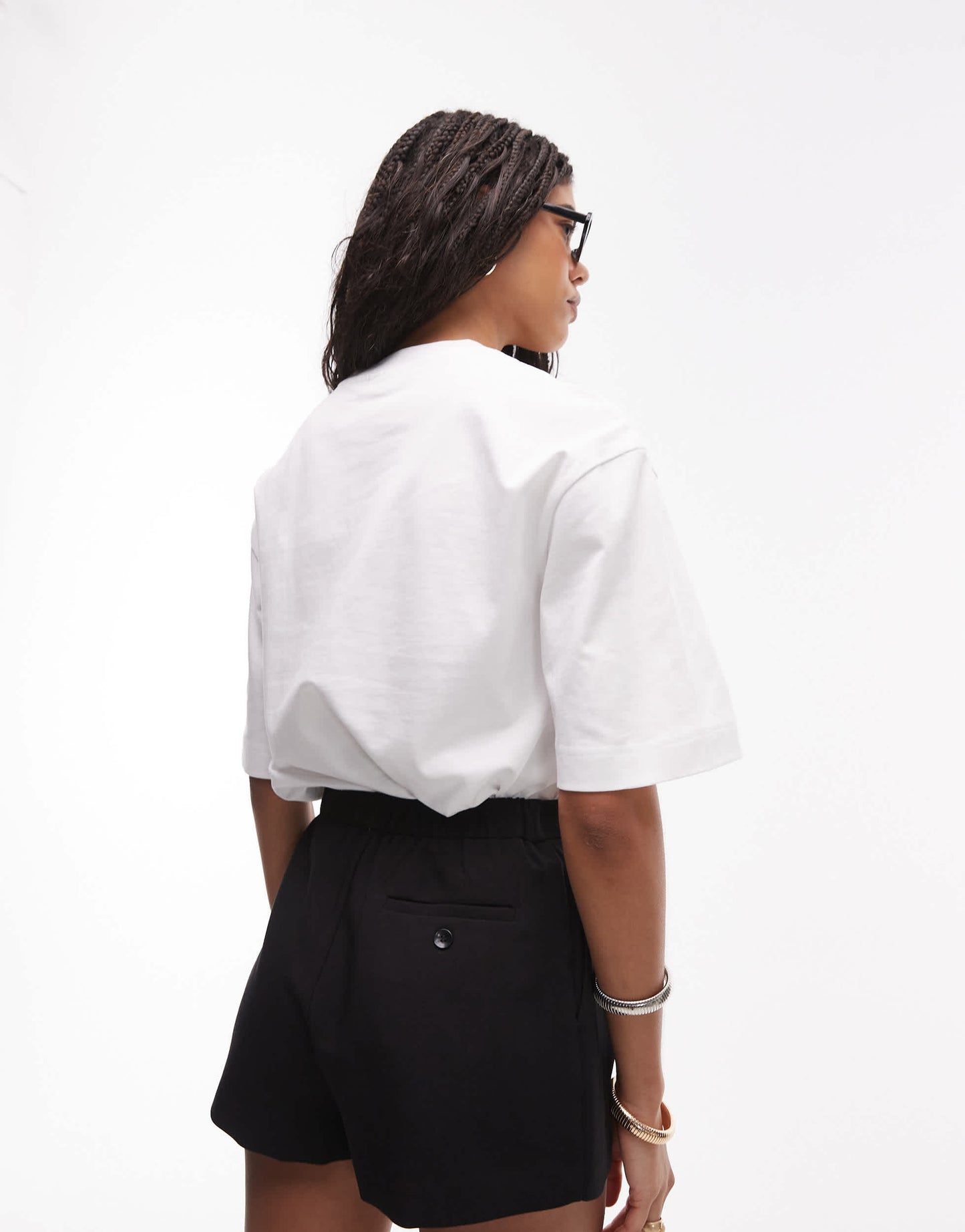Topshop co ord mini winged tailored short in black