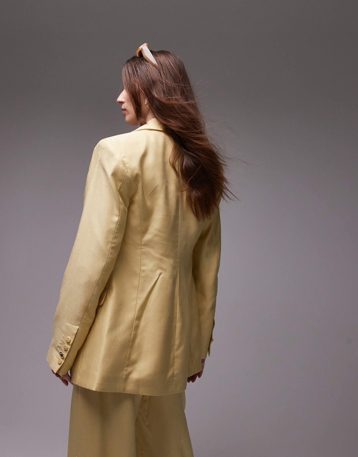 Topshop co ord premium wedding guest occasion blazer in buttermilk