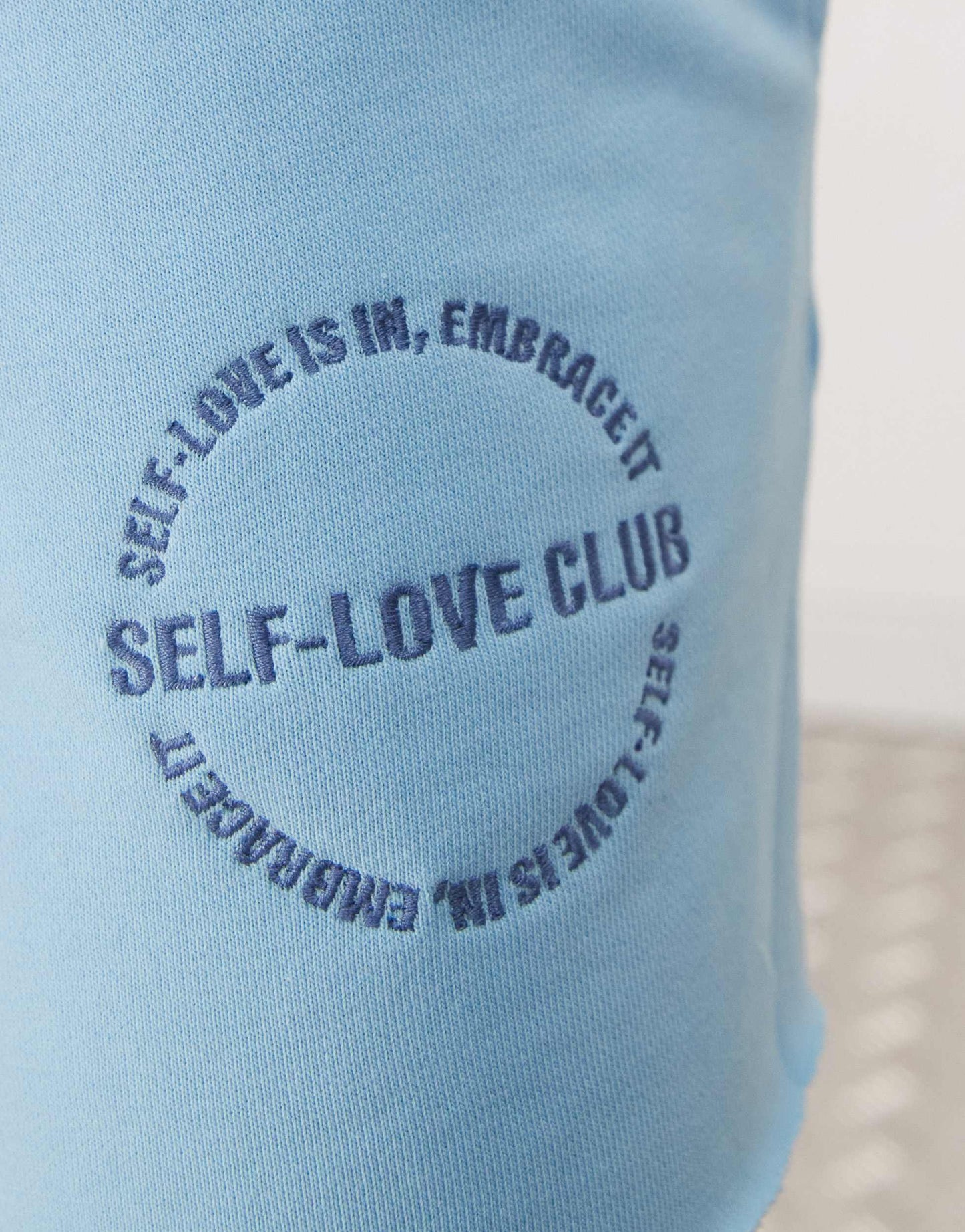 Noisy May sweat short co-ord in light blue