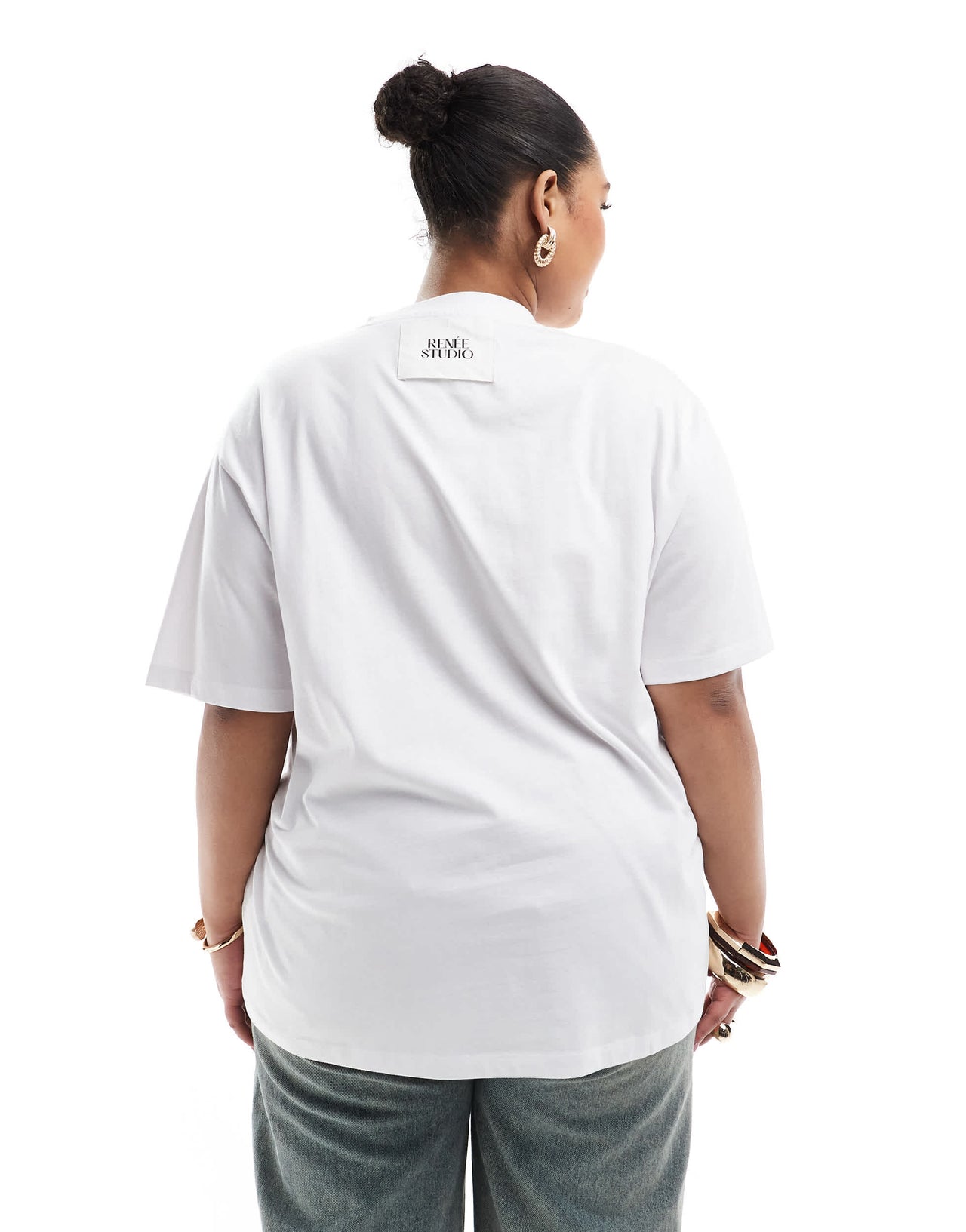 Renee Studio Plus exclusive T-shirt with tomato vine logo graphic in white