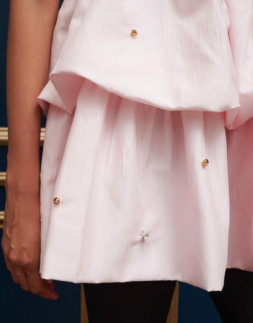 Dream Sister Jane jewel embellished puffball mini dress in powder pink