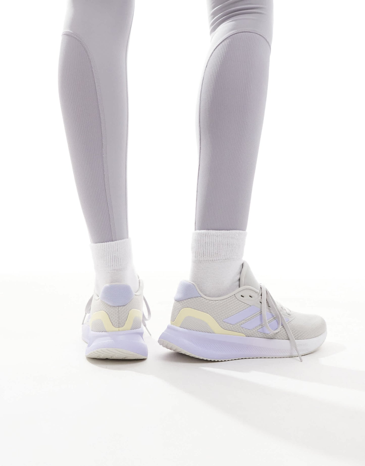 adidas Running Runfalcon 5 trainers in grey and lilac