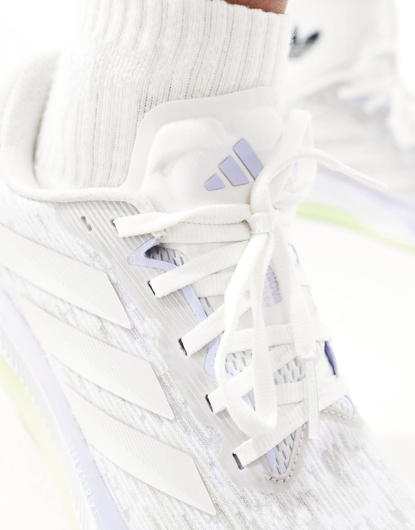 adidas Running Supernova Comfortglide trainers in lime grey and silver