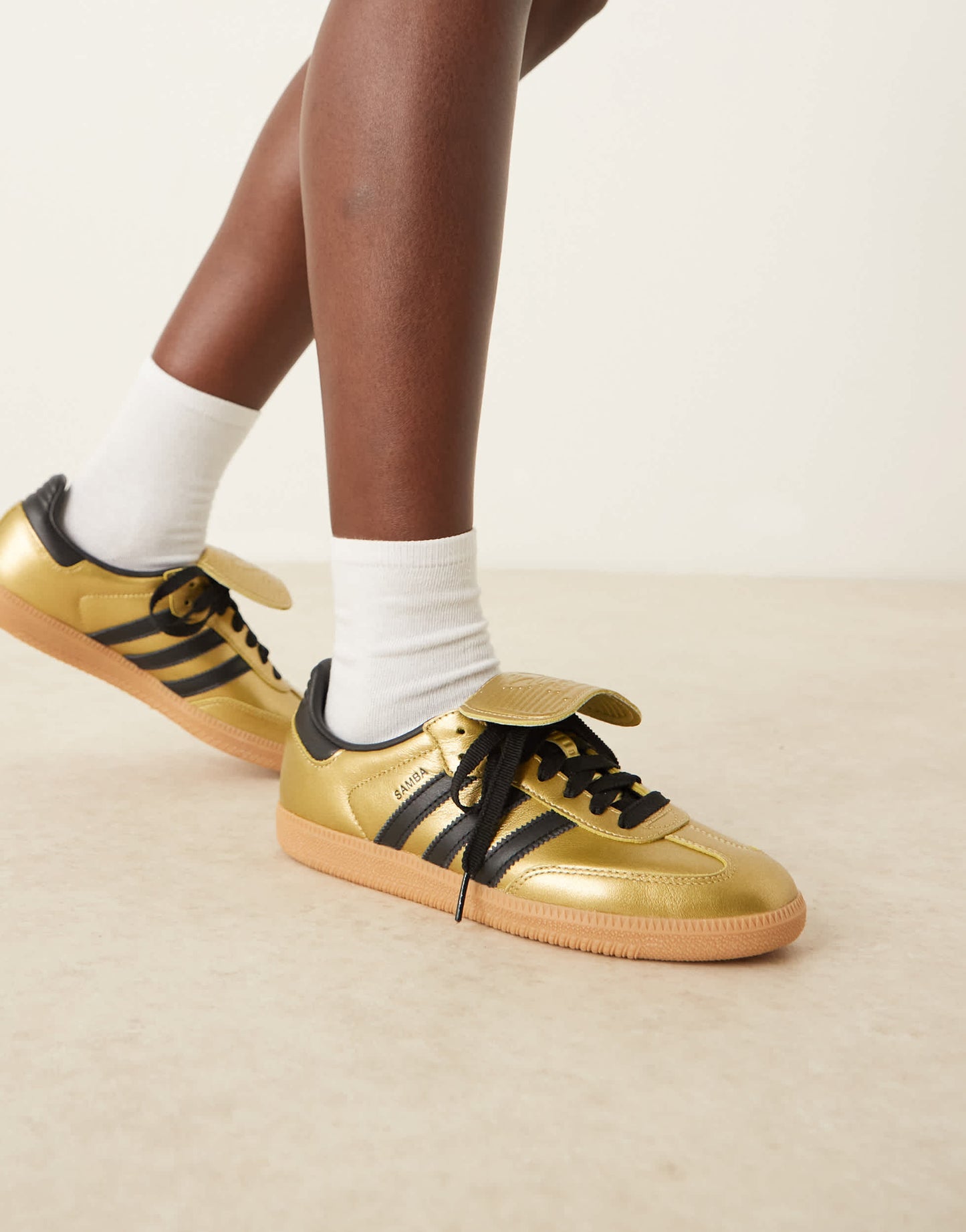 adidas Originals Samba LT trainers in metallic gold and black
