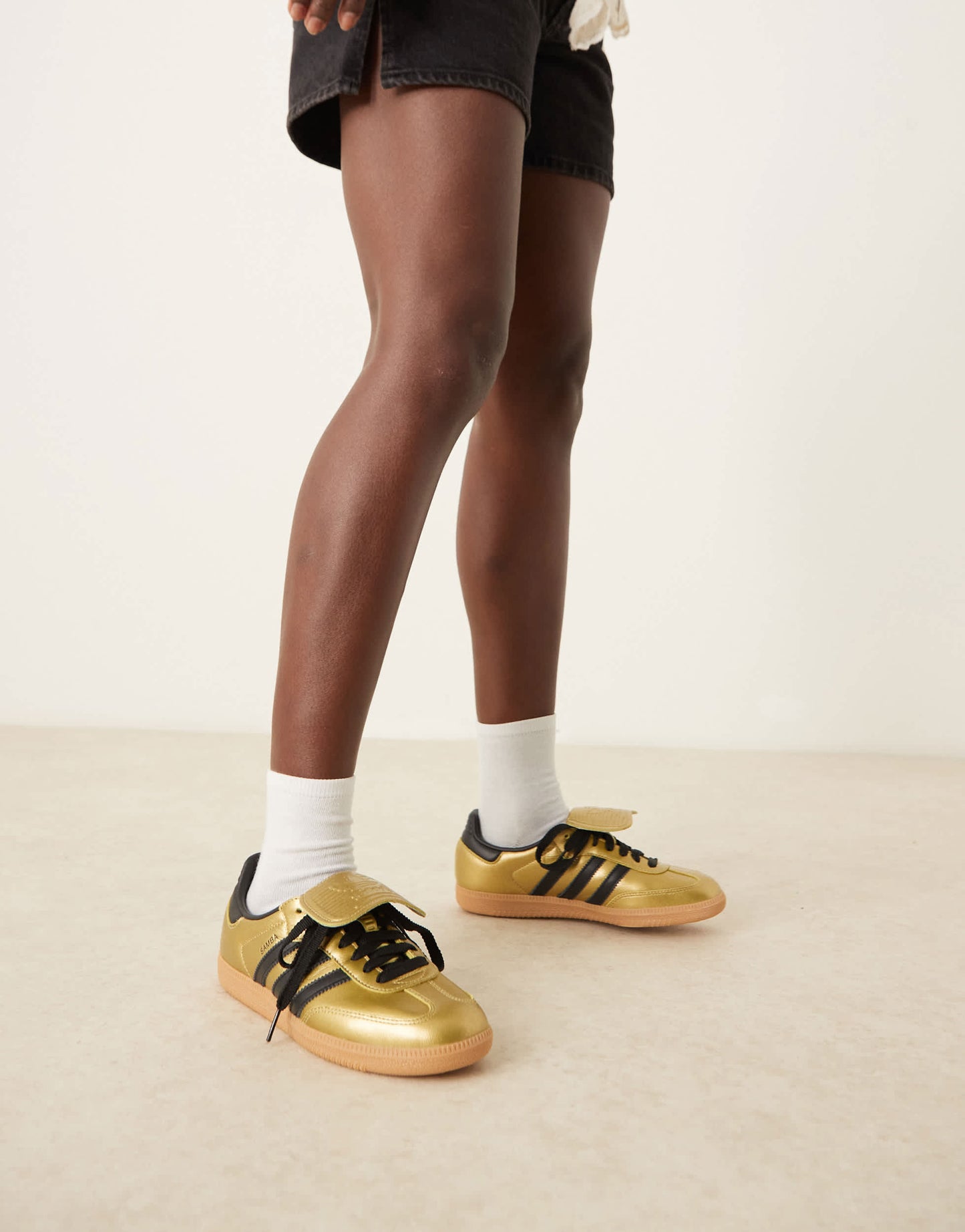 adidas Originals Samba LT trainers in metallic gold and black