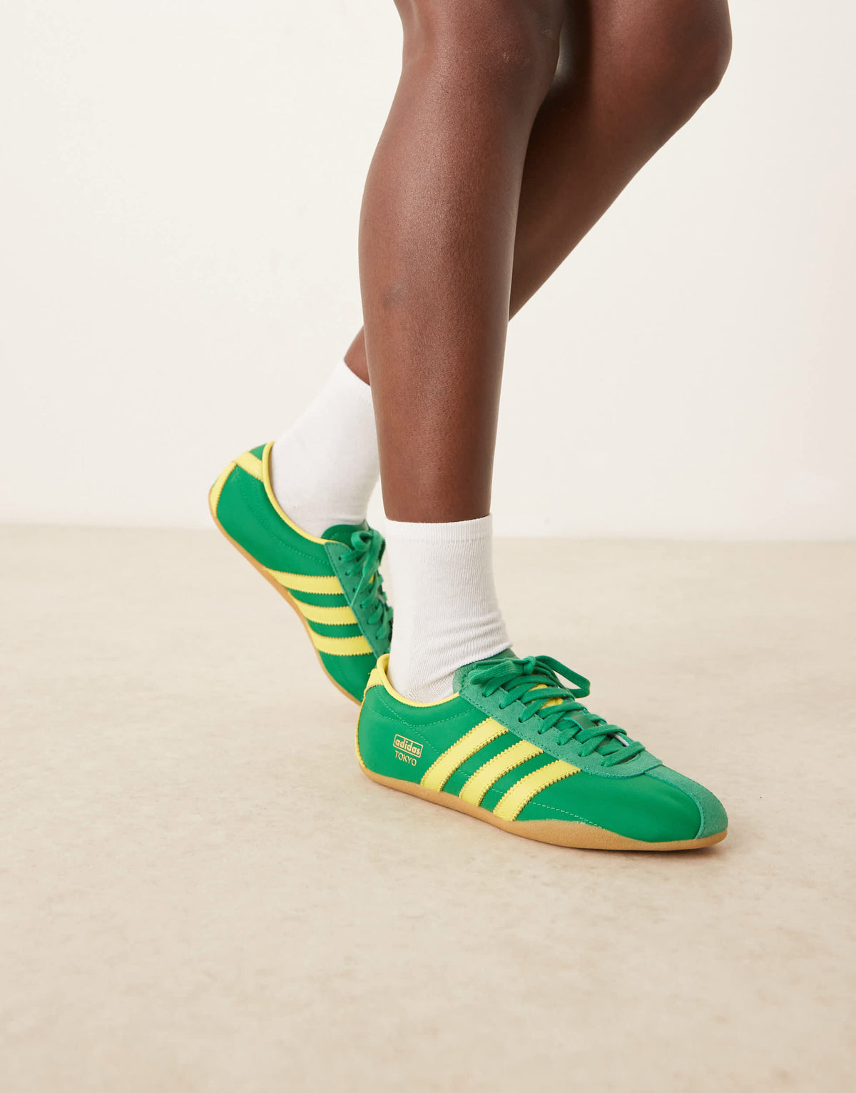 adidas Originals Tokyo trainers in green and yellow