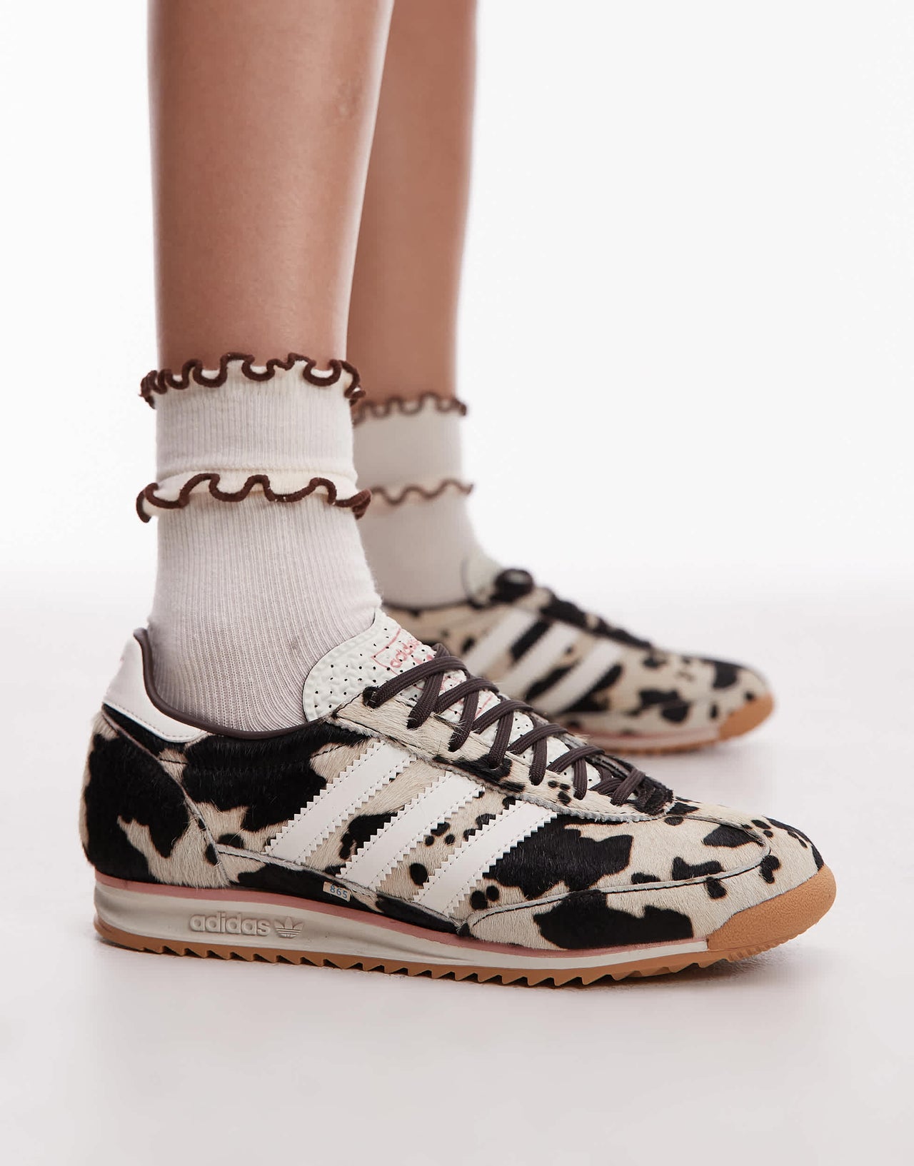 adidas Originals SL 72 OG trainers in cow print- exclusive to ASOS