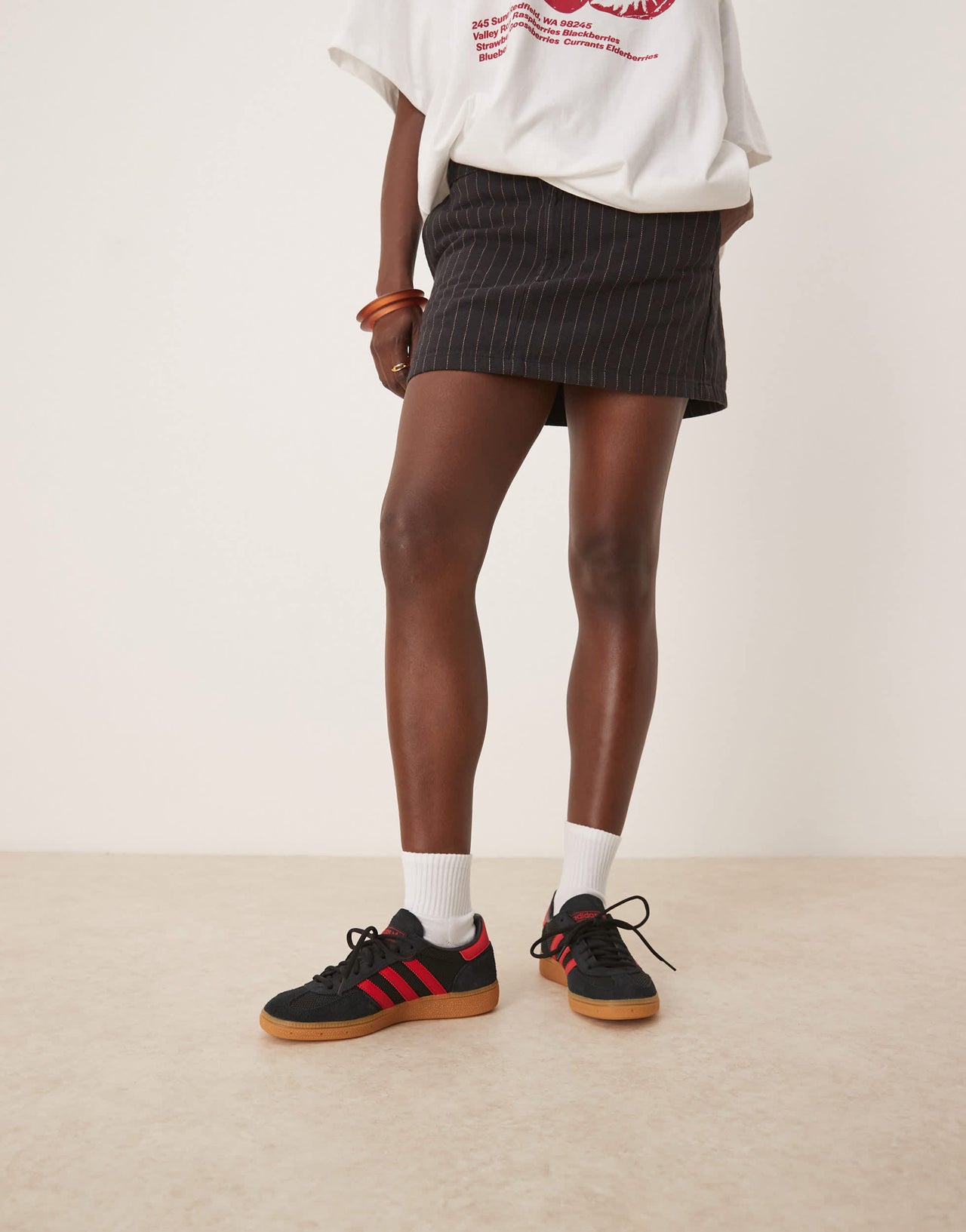 adidas Originals Handball Spezial trainers in black and red