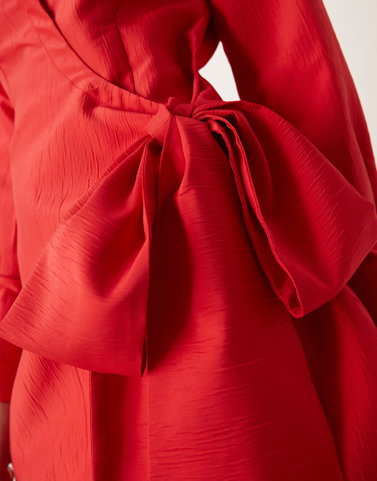 Ghospell taffeta mini dress in red