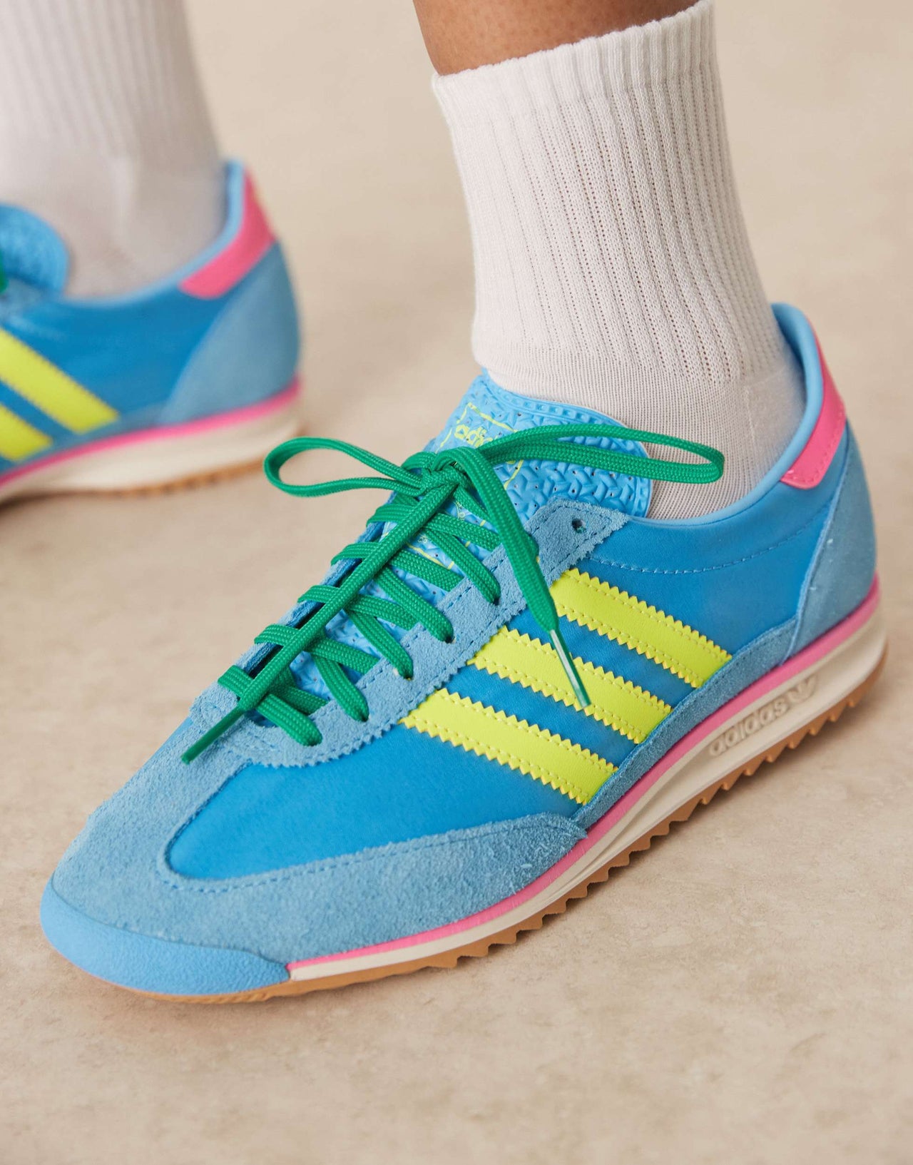 adidas Originals SL 72 OG trainers in bright blue and yellow