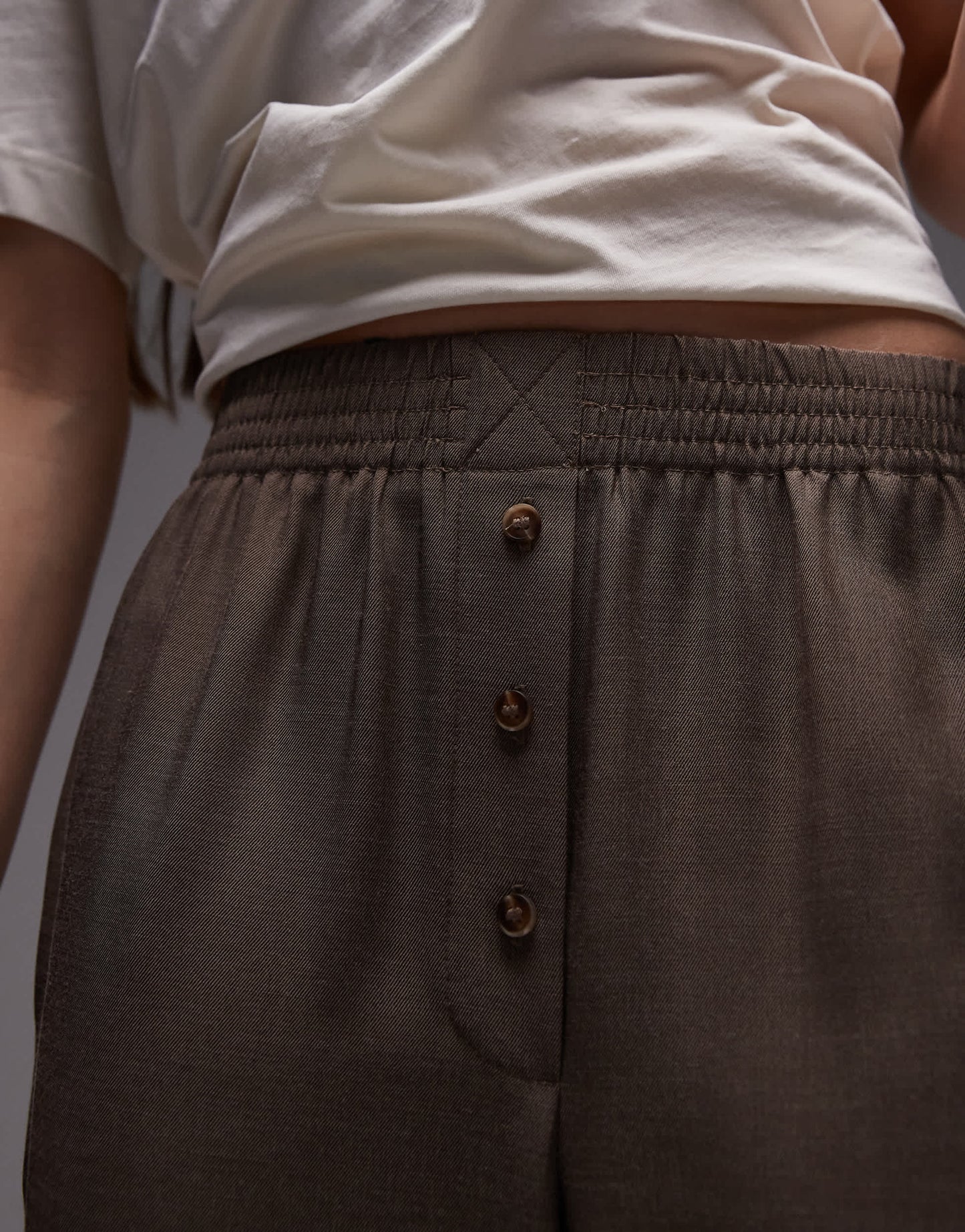 Topshop bobbi boxer jogger in chocolate