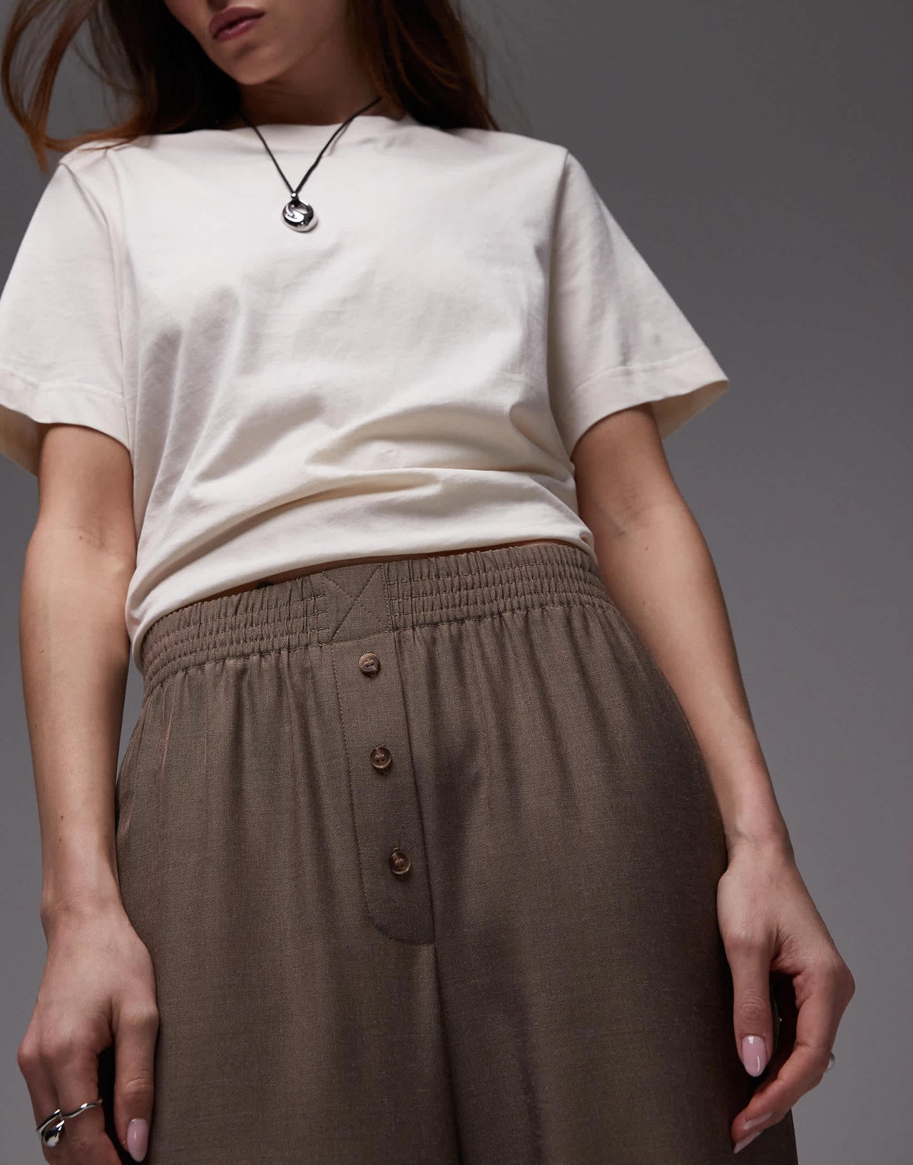 Topshop bobbi boxer jogger in chocolate