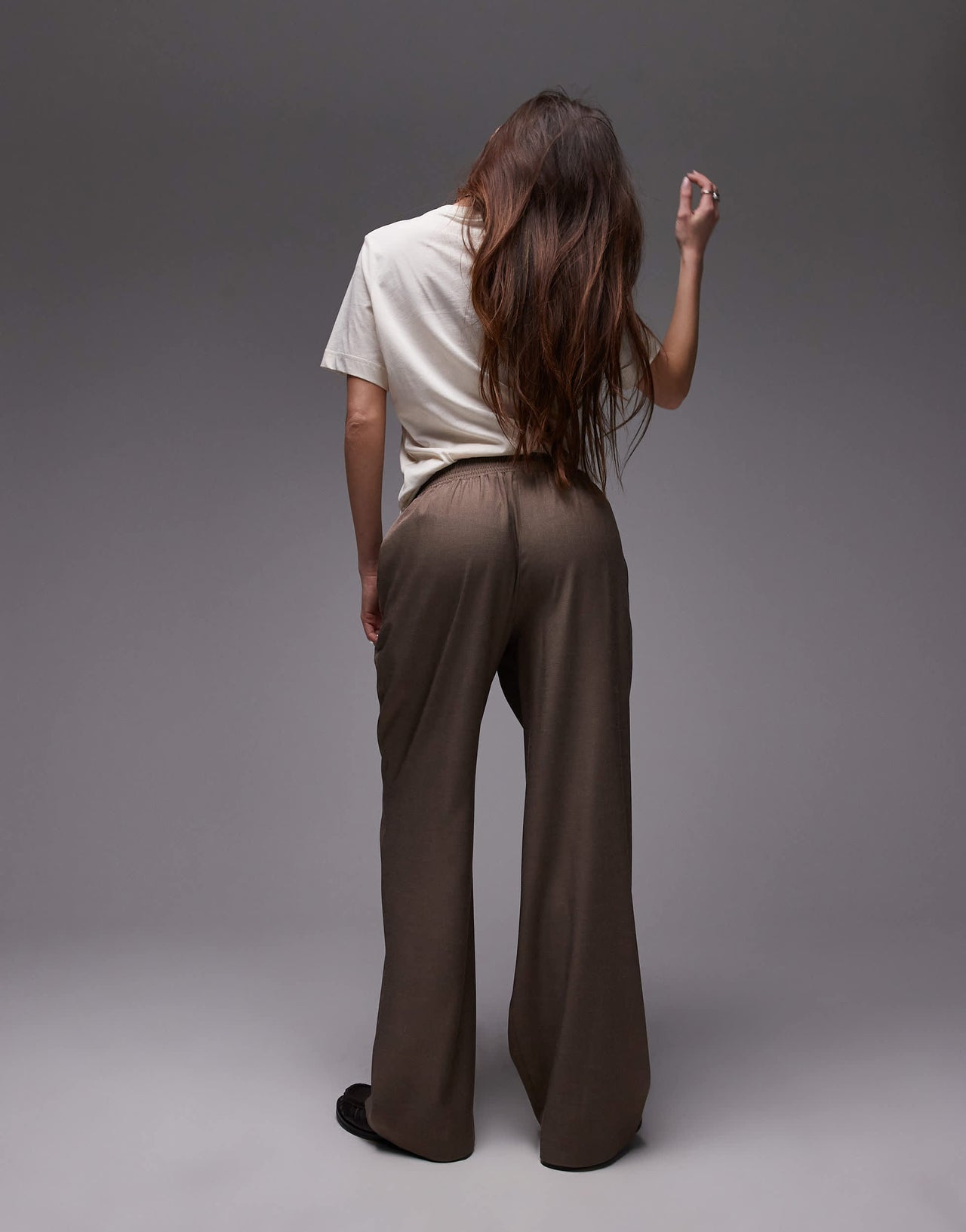 Topshop bobbi boxer jogger in chocolate