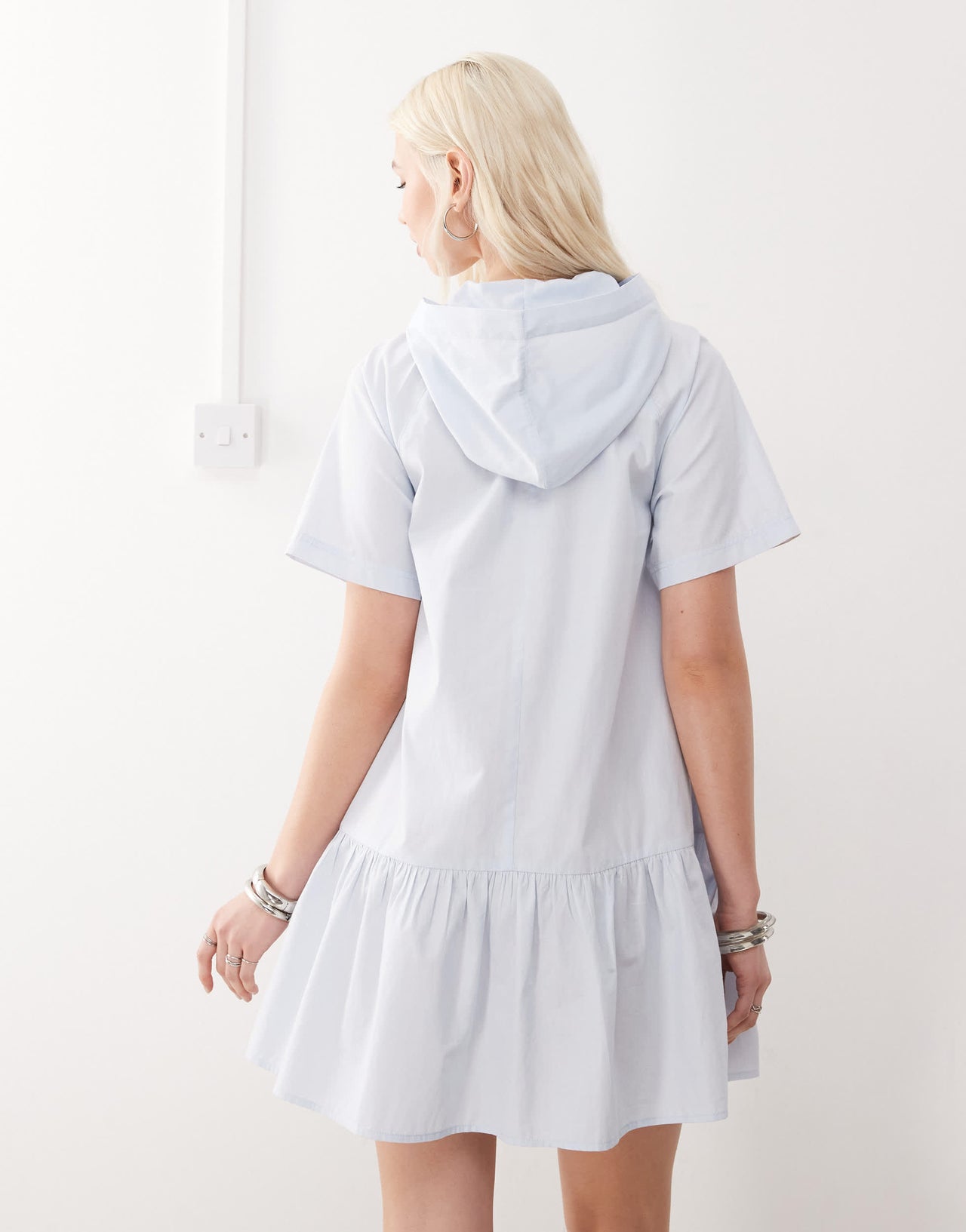 COLLUSION hooded sports mini dress