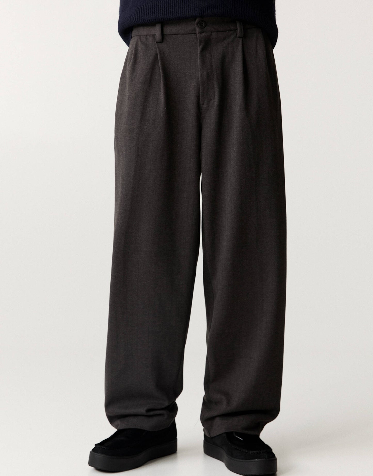 Pull&Bear stripe tailored trouser in grey