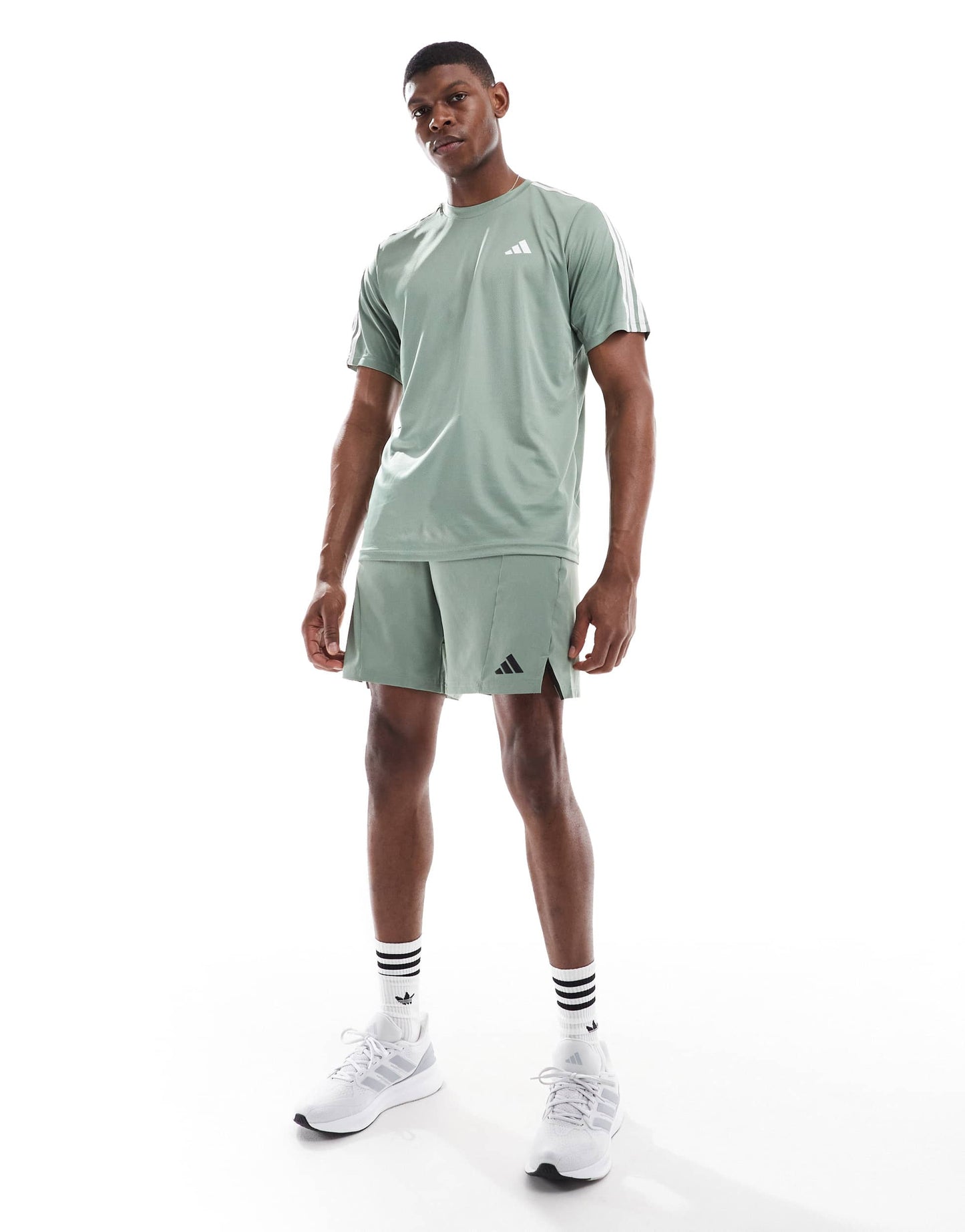 adidas Training D4T short in silver green