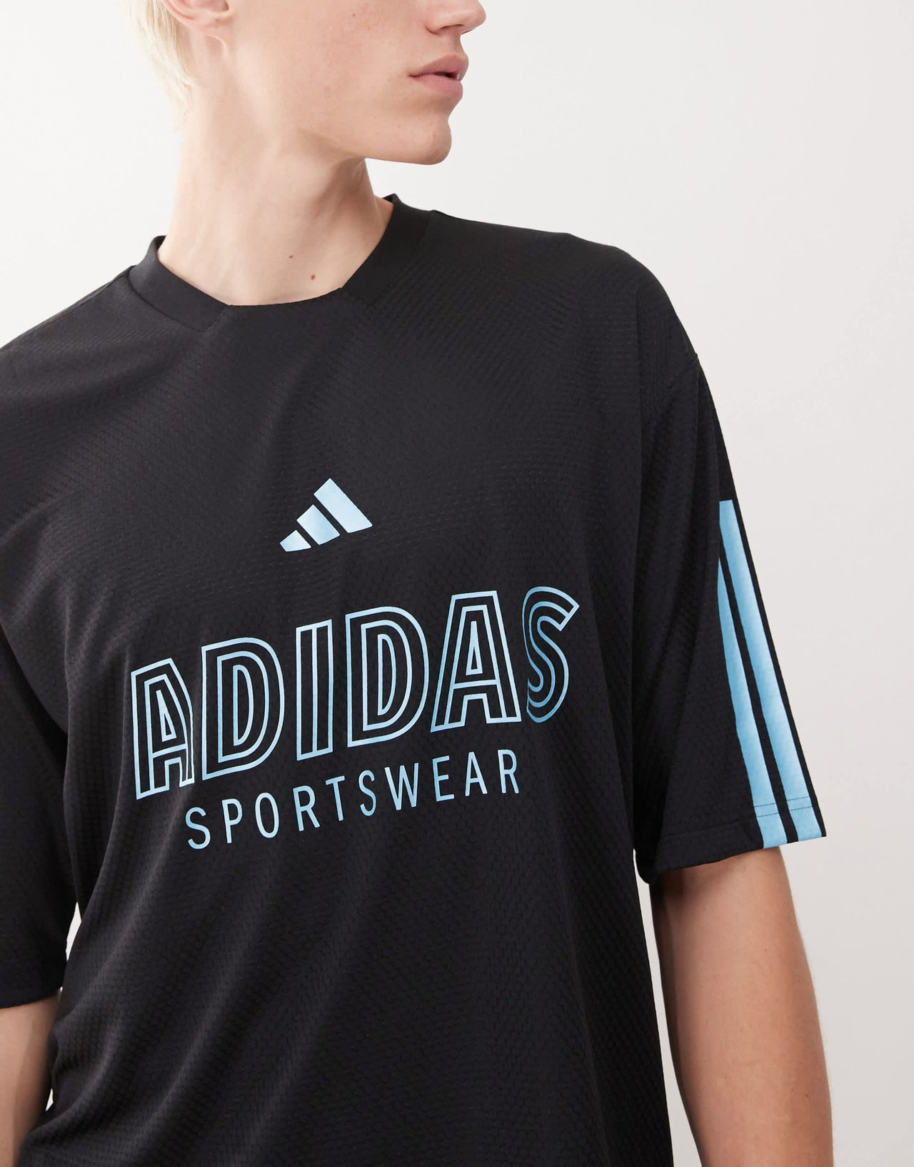 adidas Football Tiro jersey t-shirt in black and blue