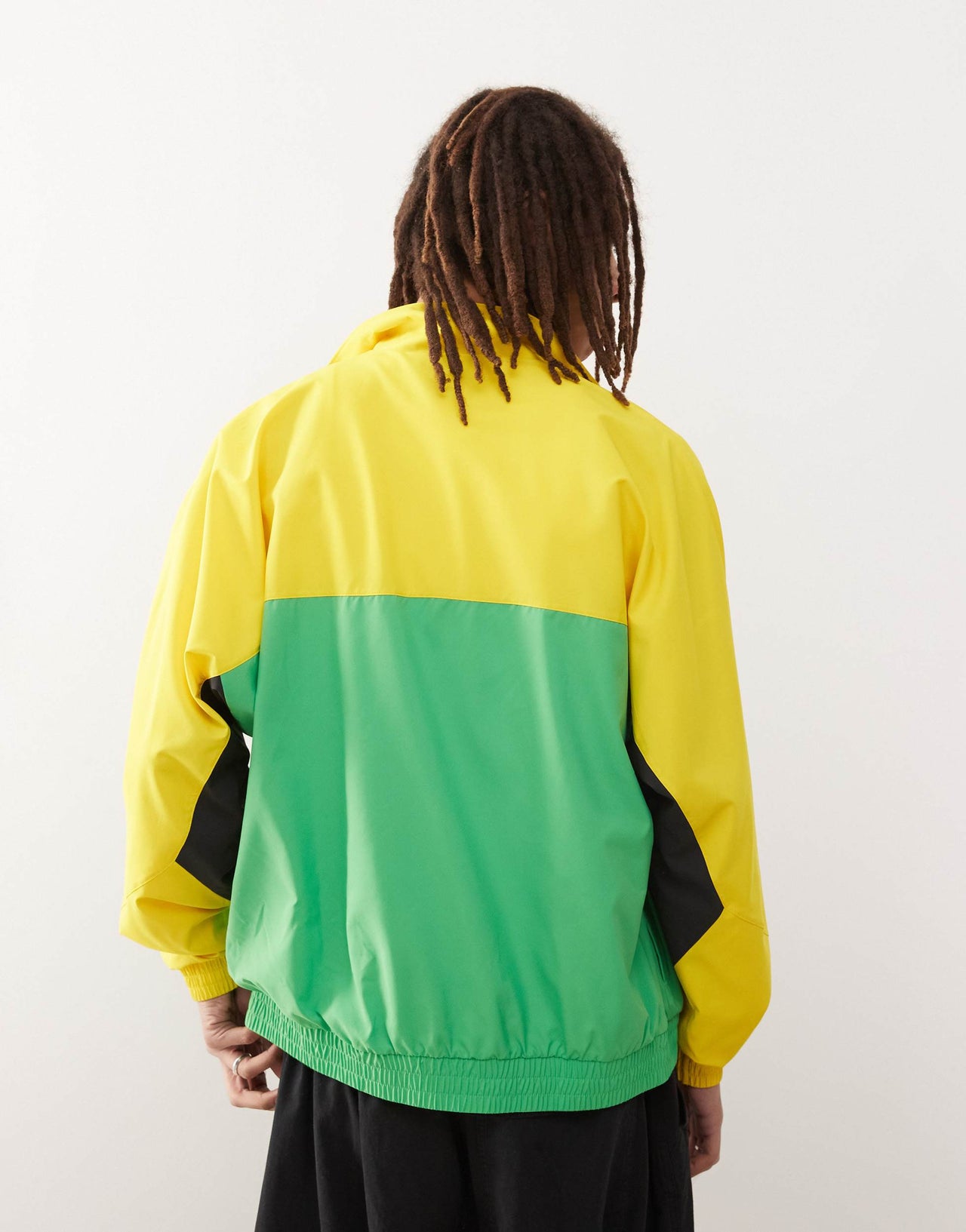 adidas Originals track top in yellow and green