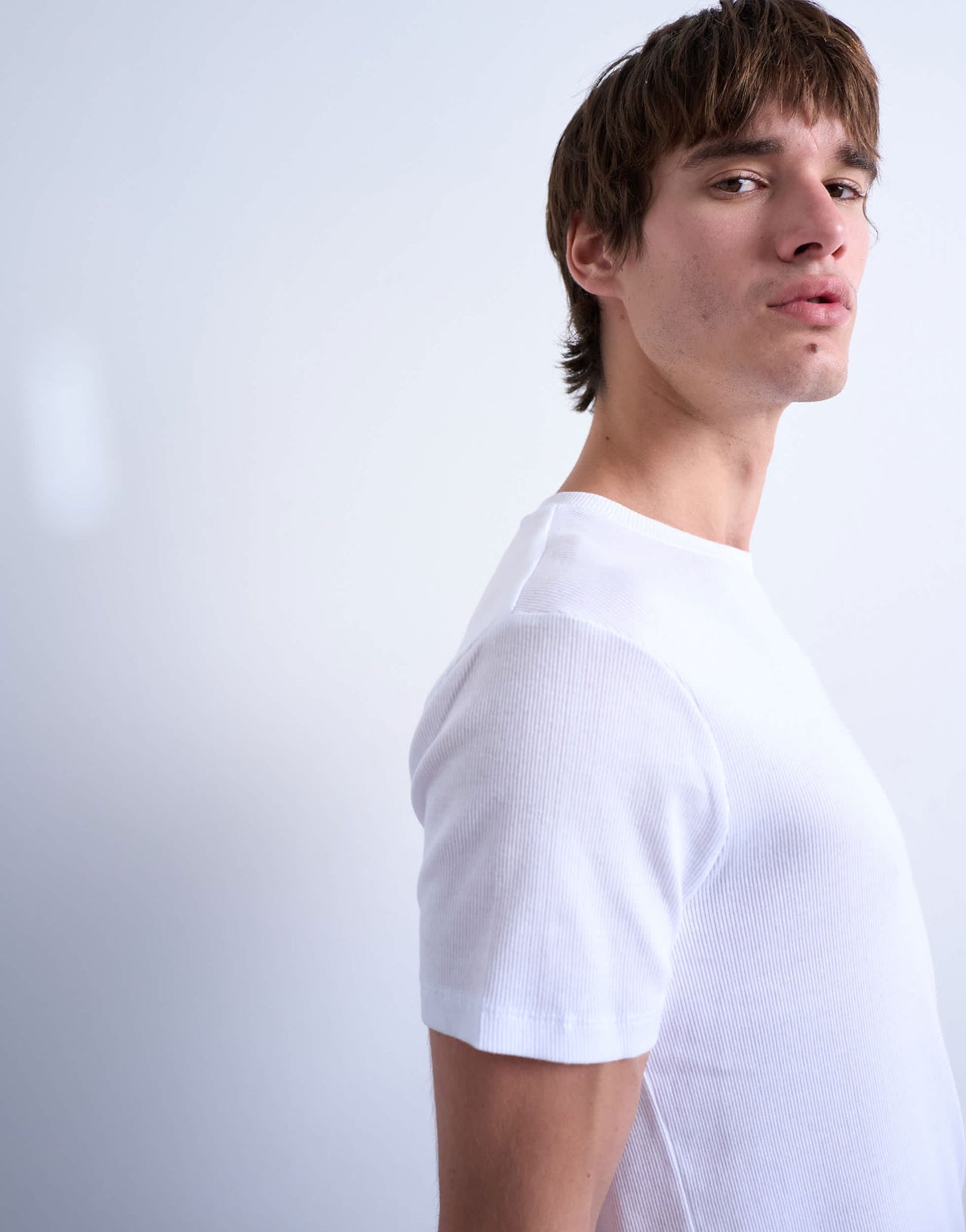 Topman skinny fit ribbed t-shirt in white