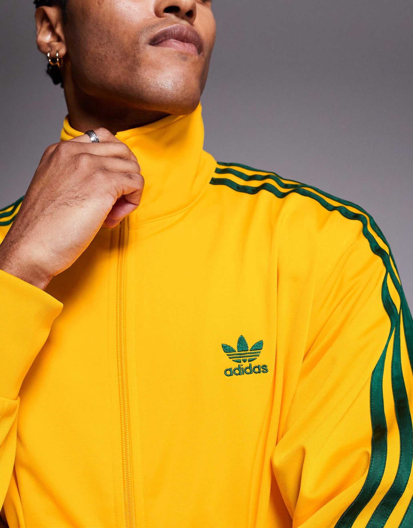 adidas Originals Firebird track top in yellow