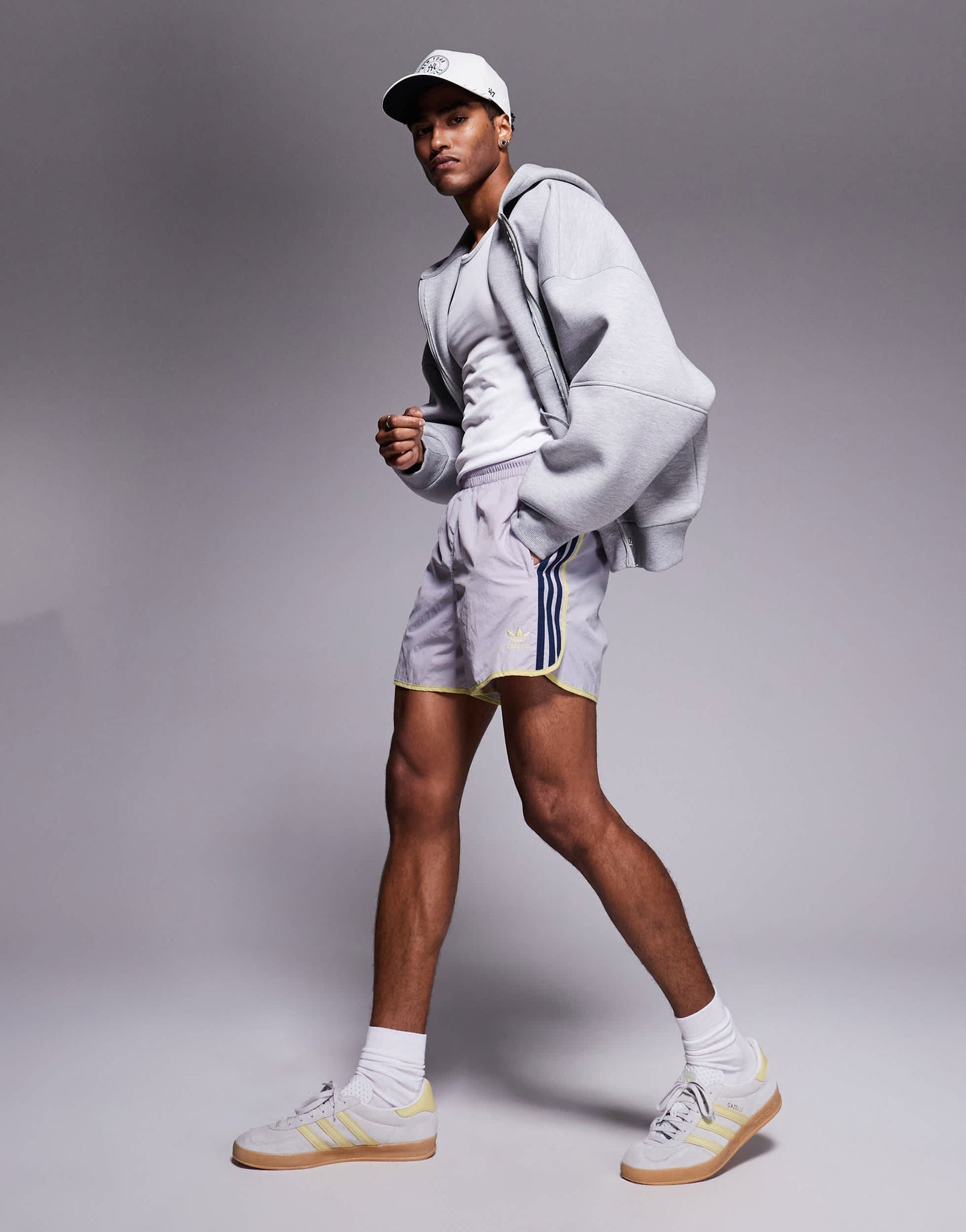 adidas Originals Adicolor sprinter shorts in lilac