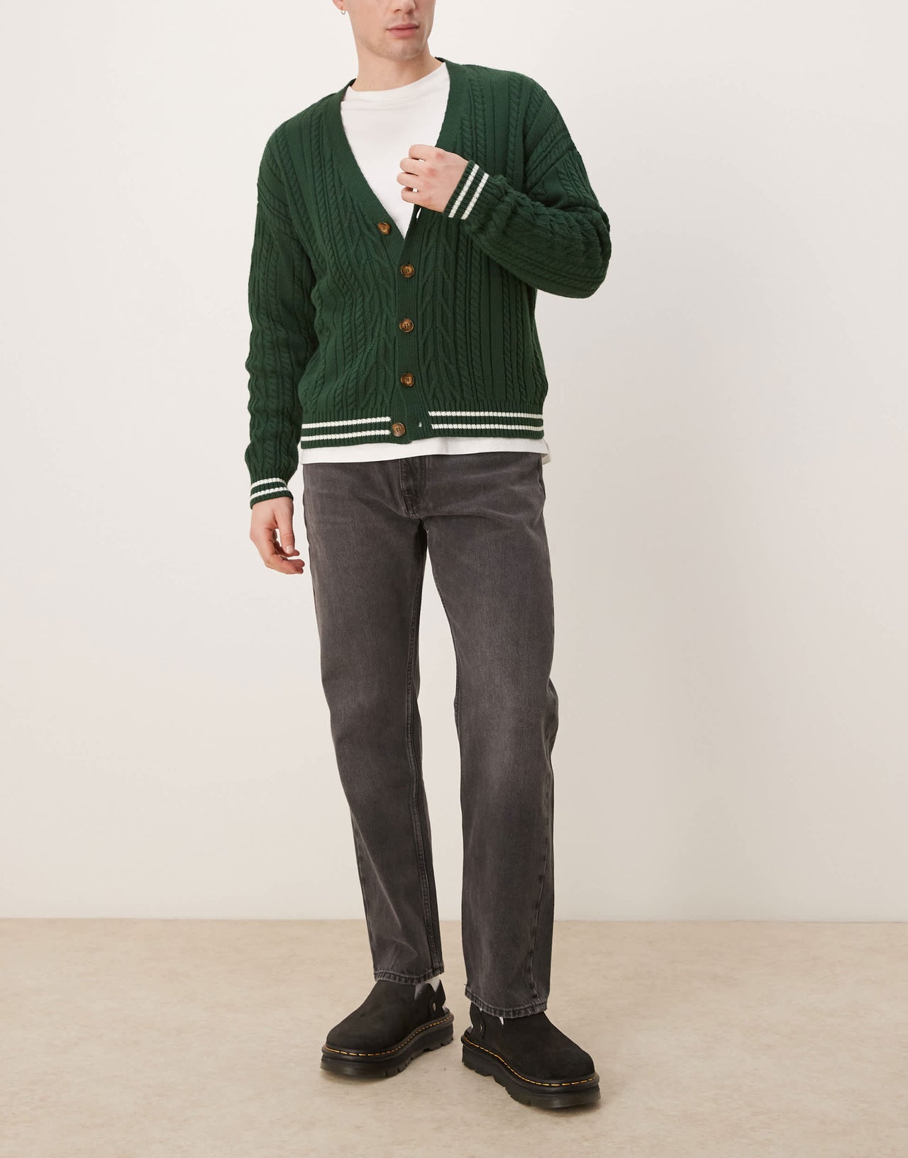 Mango straight fit jeans in washed black