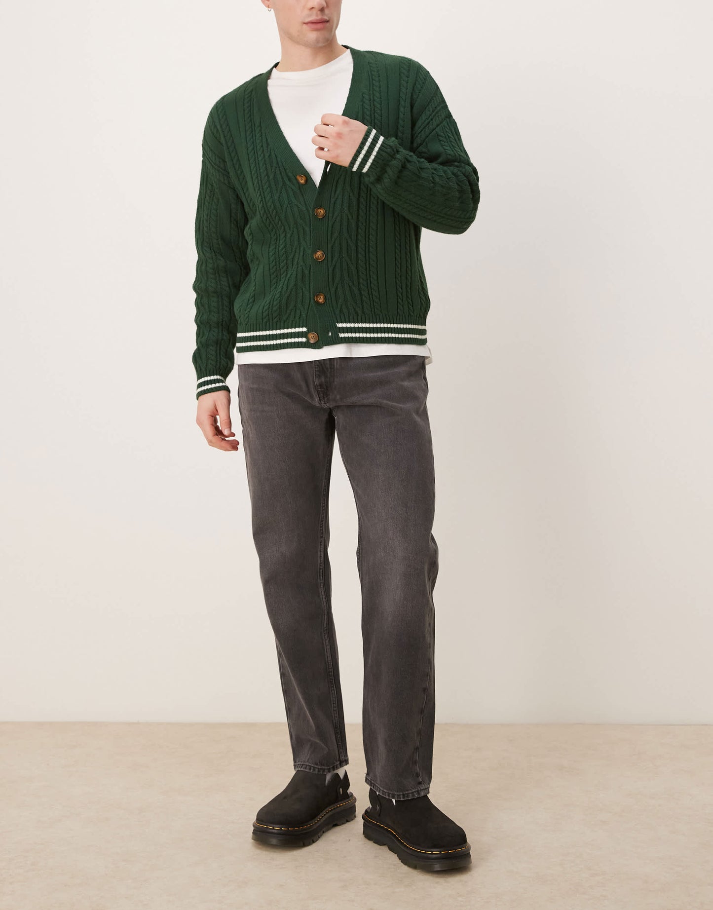 Mango straight fit jeans in washed black