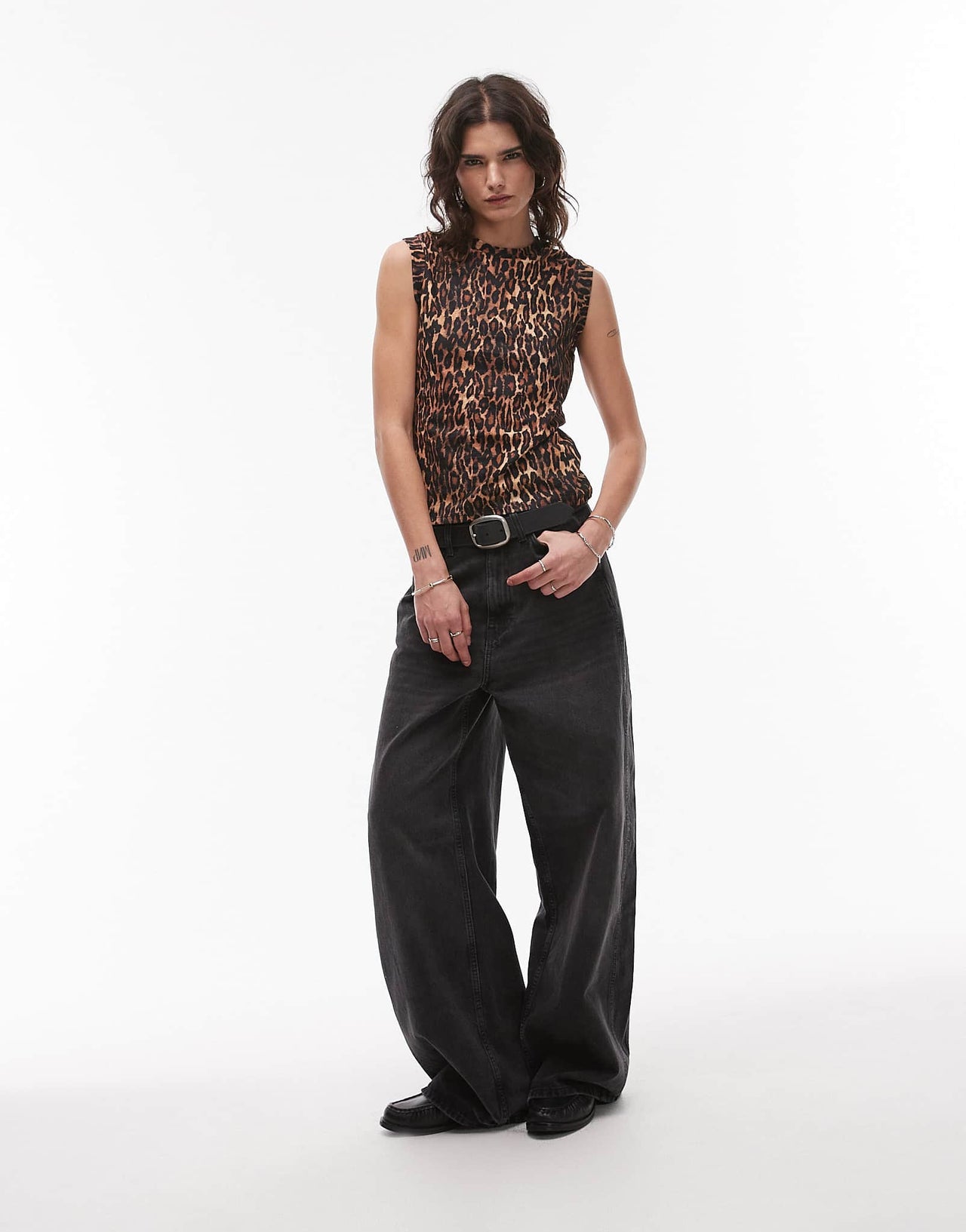 AllSaints Imogen tank in leopard