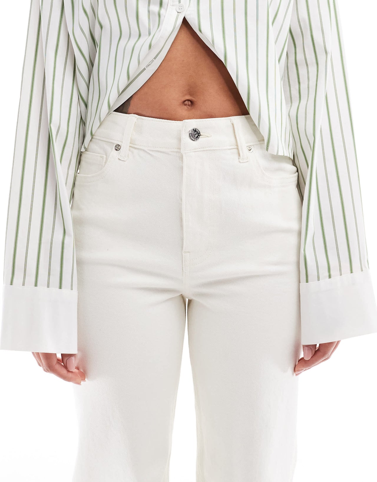 Miss Selfridge heart pocket straight leg jean