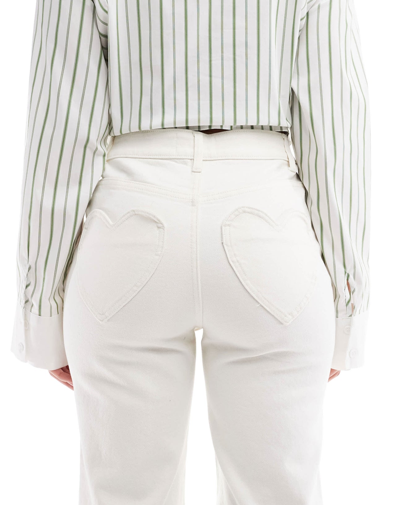 Miss Selfridge heart pocket straight leg jean