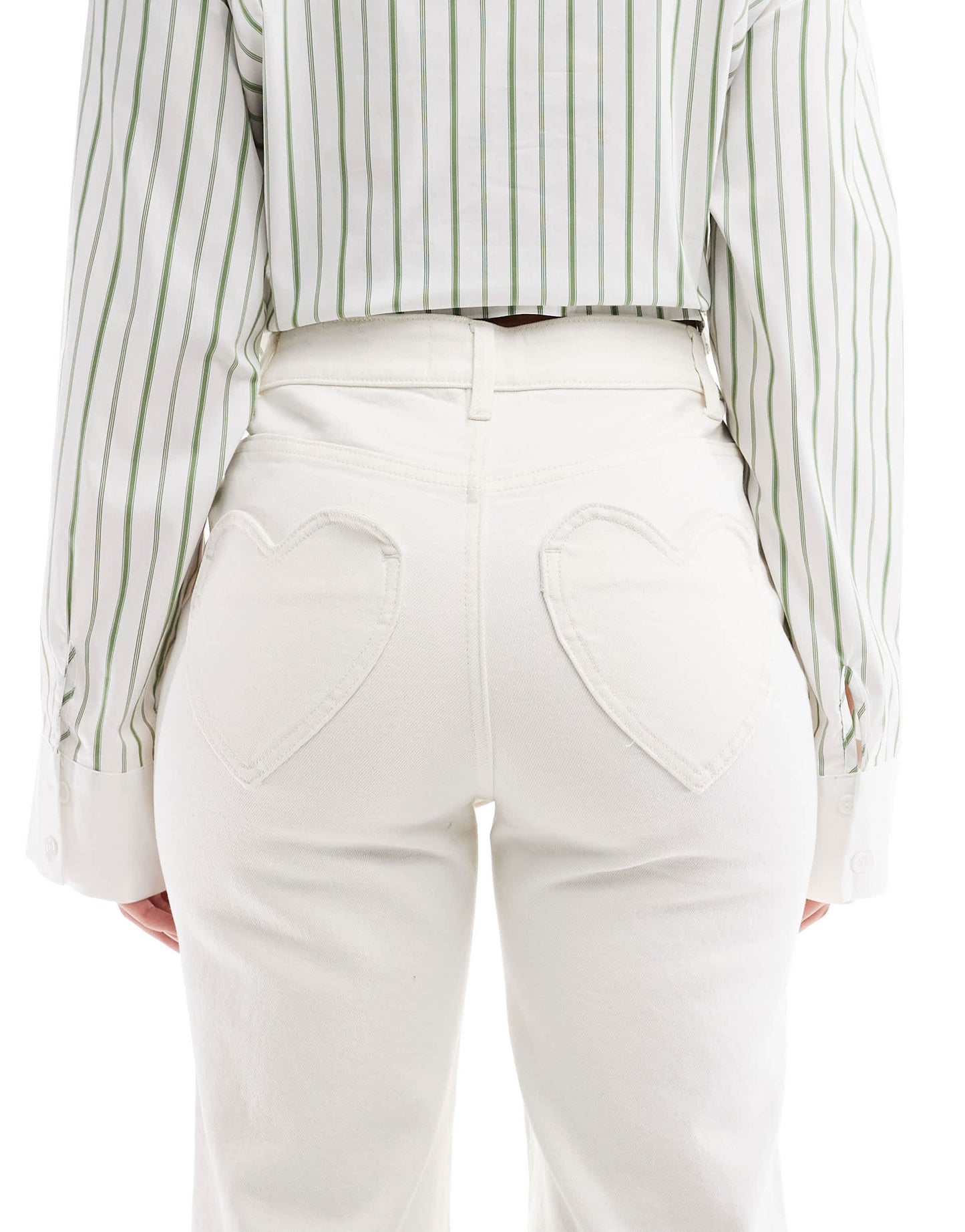 Miss Selfridge heart pocket straight leg jean