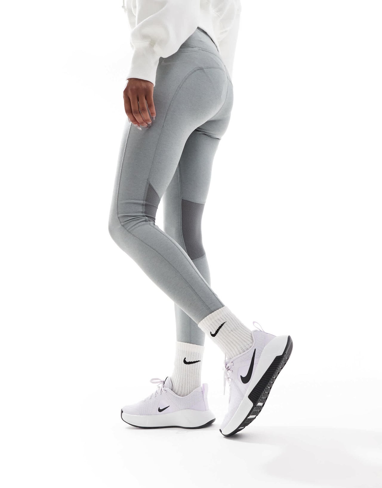 Nike Training MC 3 trainers in lilac and white